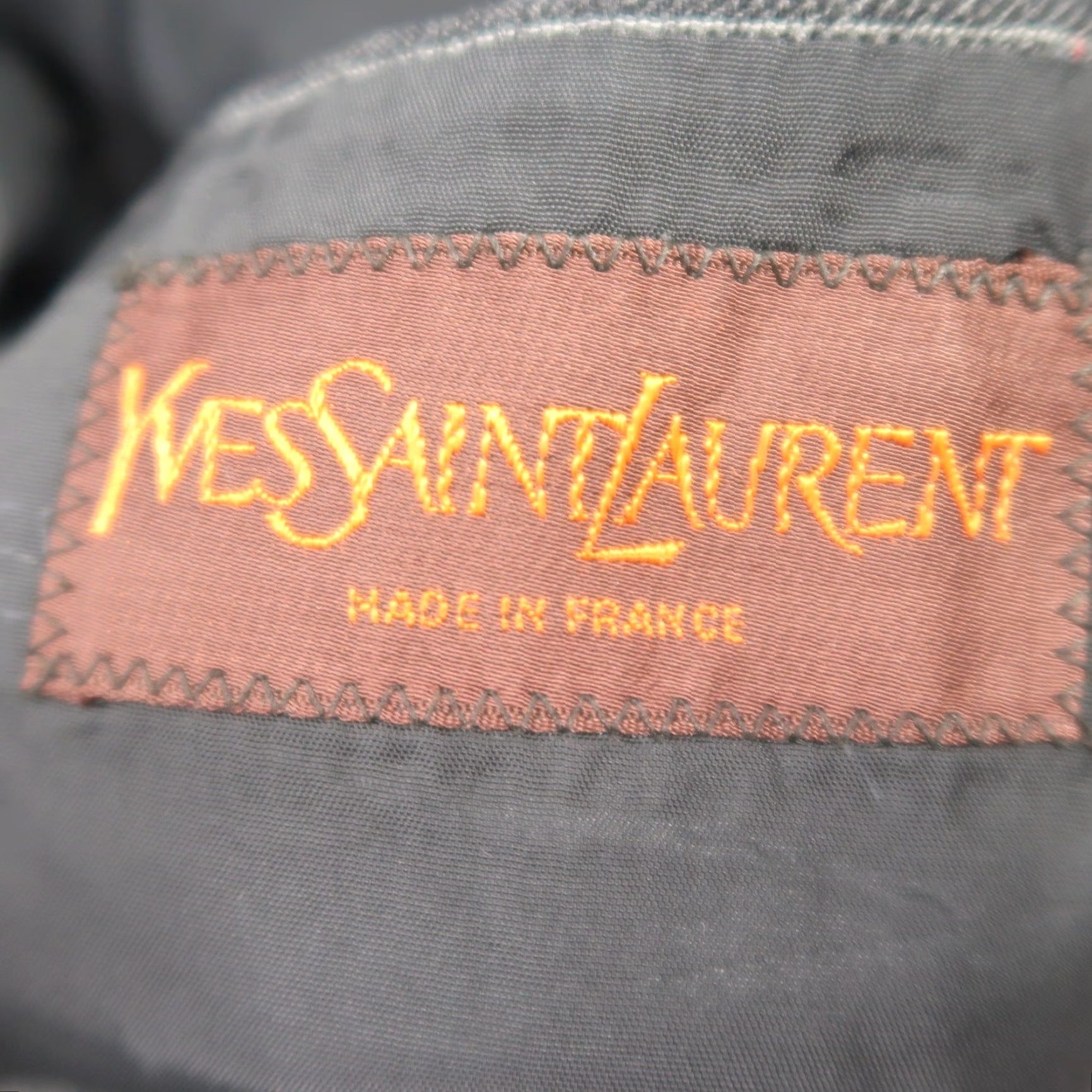 Yves Saint Laurent Yves Saint Laurent Men’s Black Pinstripe Wool Blazer Jacket Blazer 44 Mens Button Closure Wool Striped Fall Business Size 44R - 3 Thumbnail