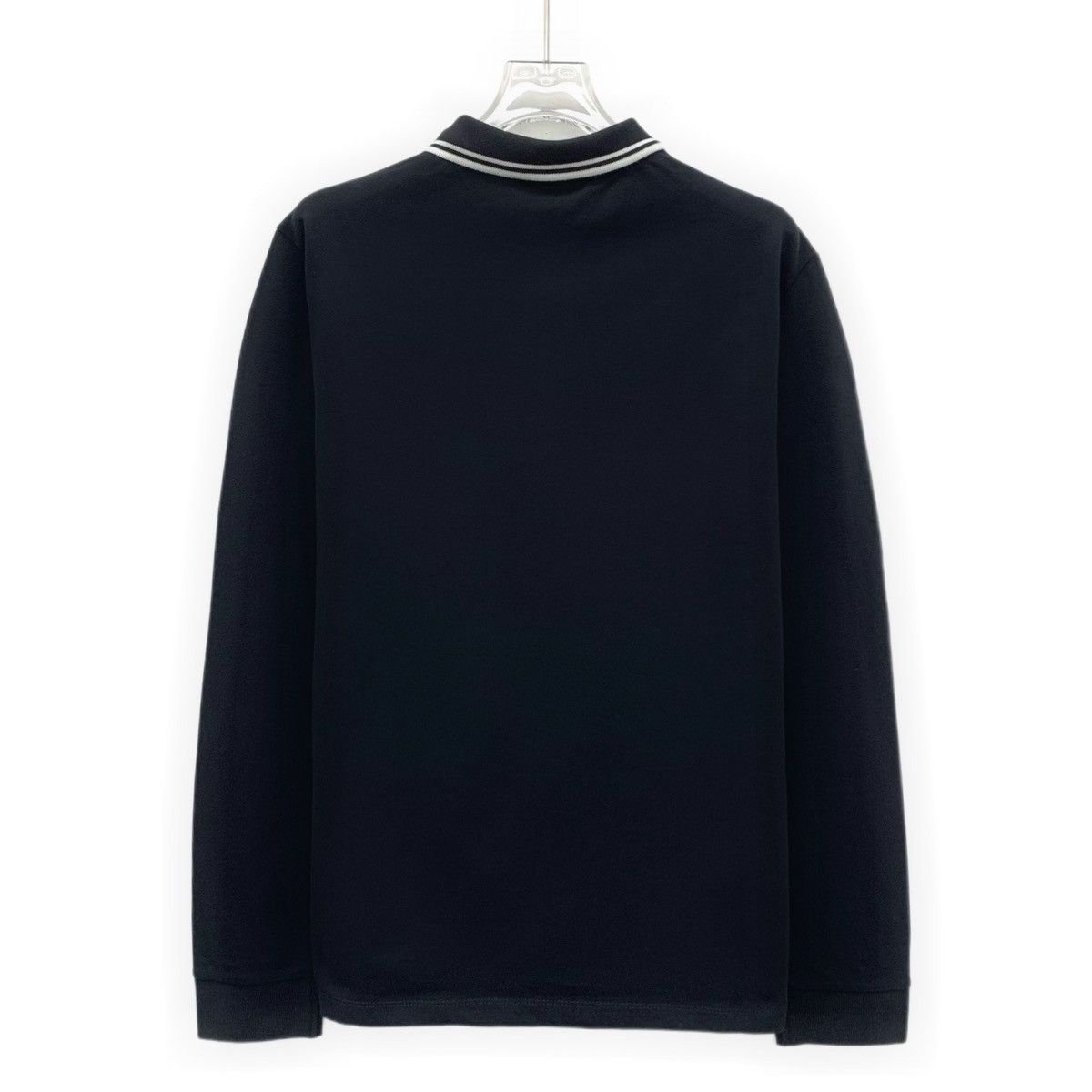 Armani Armani Black Cotton Collared Long Sleeve Polo Shirt K26WX Size US L / EU 52-54 / 3 - 2 Thumbnail