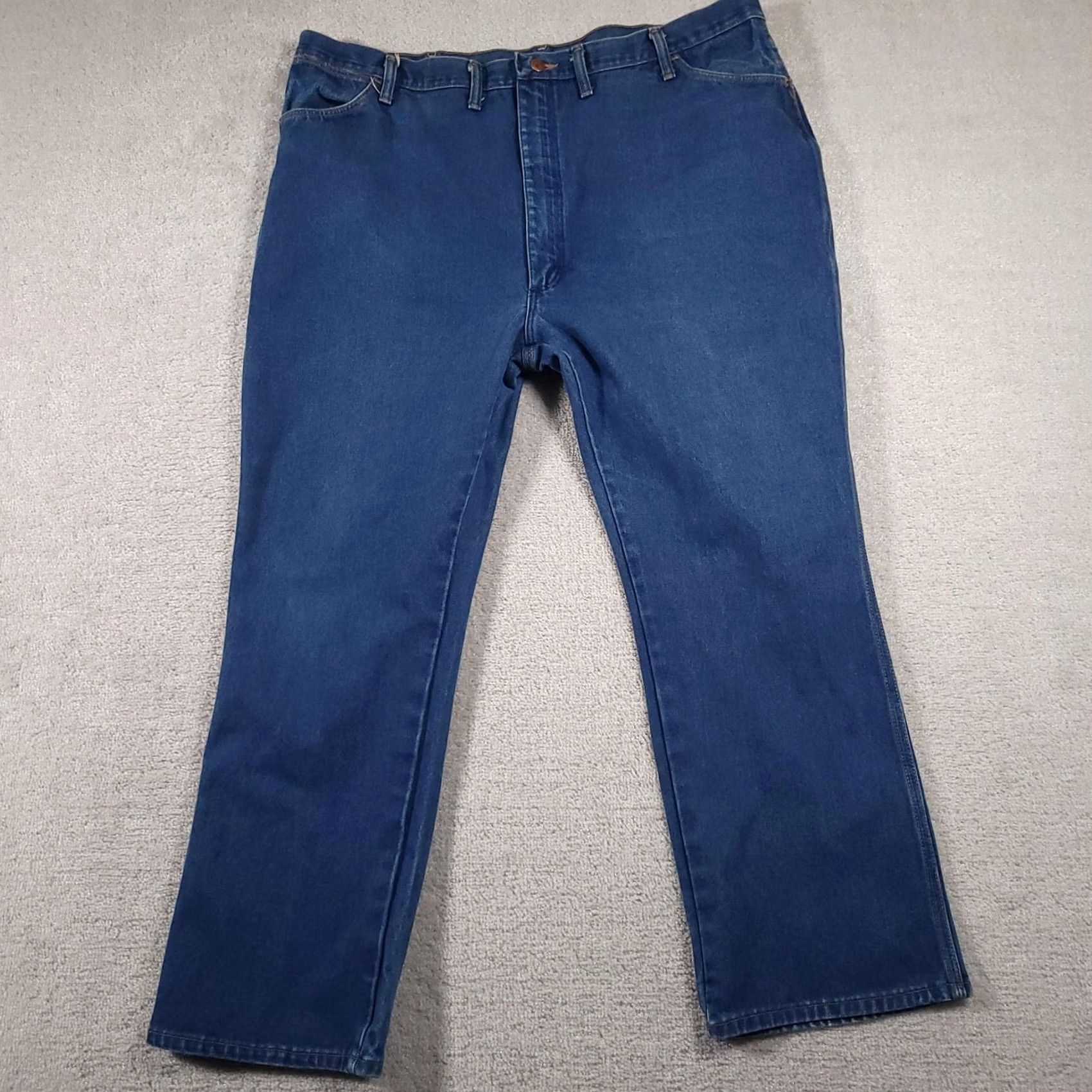 Wrangler VINTAGE Wrangler Jeans Mens 46x30 Blue Relaxed Fit Classic Five Pocket Denim Pants USA Wrangler Cowboy Cut 936DEN Mens Jeans Size US 30 / EU 46 - 2 Thumbnail