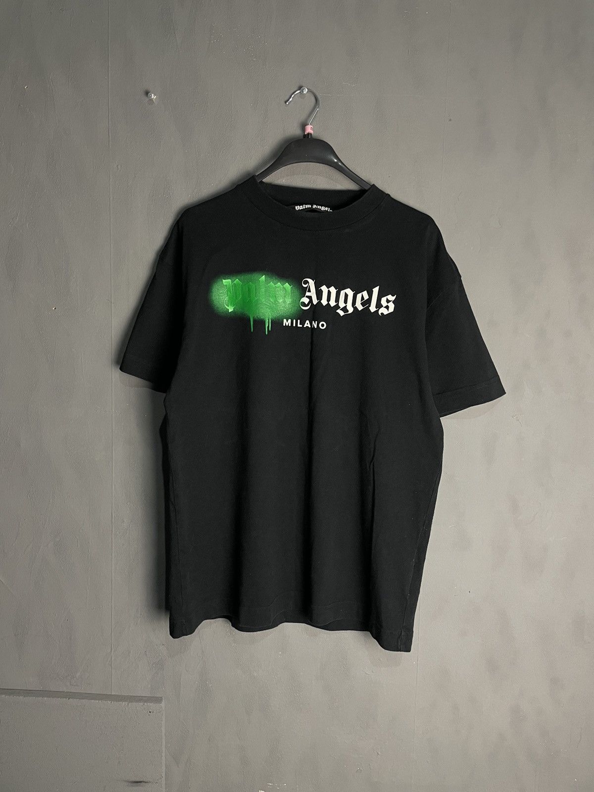 Palm Angels Palm Angels Milano Sprayed Logo T- Shirt Size US M / EU 48-50 / 2 - 1 Thumbnail