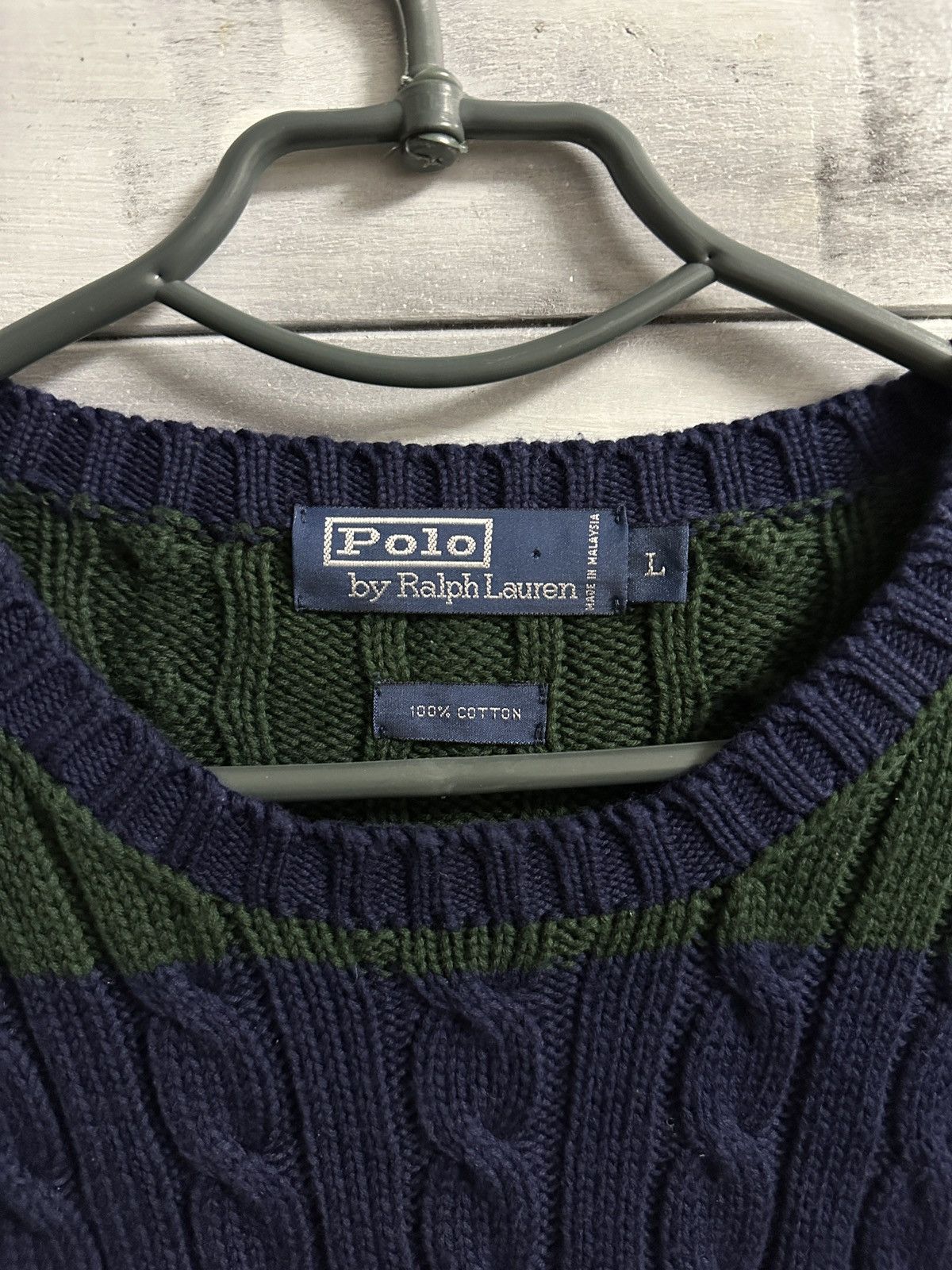 Polo Ralph Lauren Rare Vintage sweater Polo Ralph Lauren Purple Logo knitting Size US L / EU 52-54 / 3 - 7 Thumbnail