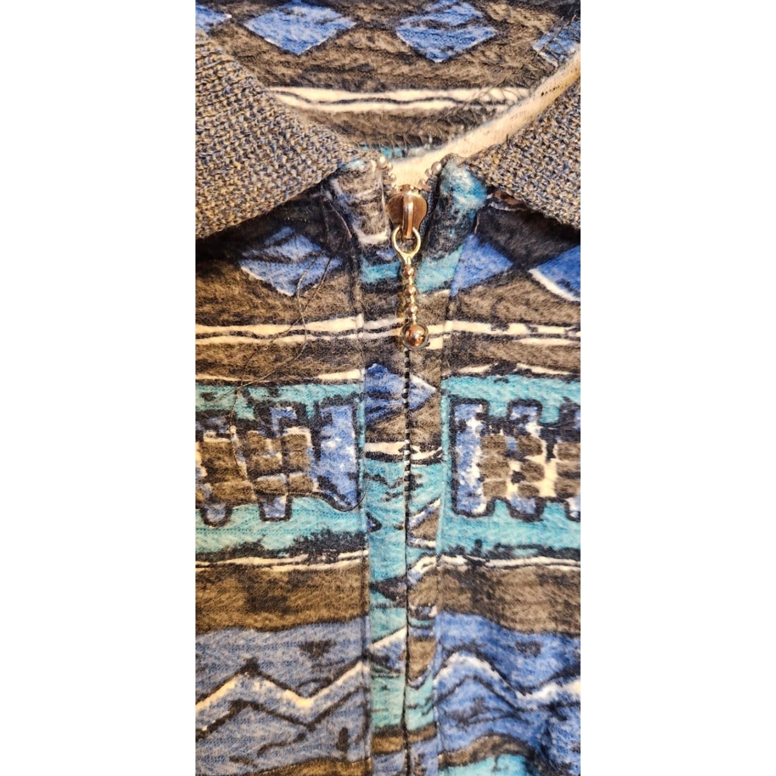 Ocean Pacific VINTAGE Ocean Pacific OP Men's Tribal Argyle Shirt 1/4 Zip Short Sleeve 4X USA Blue and White Polo Shirt Size US XXL / EU 58 / 5 - 4 Thumbnail