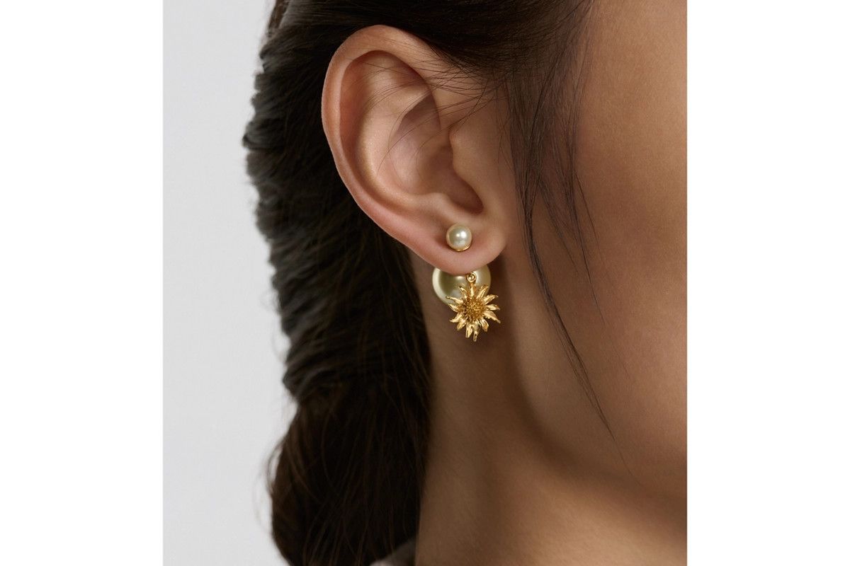 Dior o1bcso1str0126 Size:OS/Tribales Earrings in Golden/White Size ONE SIZE - 5 Thumbnail
