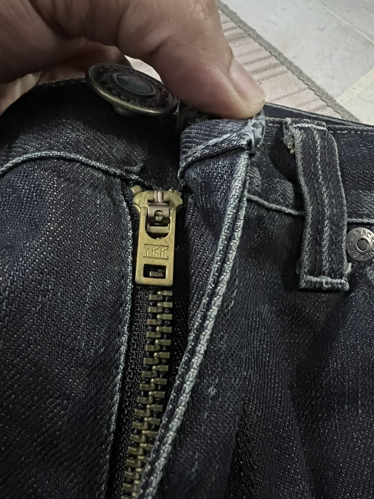 If Six Was Nine × Le Grande Bleu (L.G.B.) × Seditionaries BACK NUMBER BLACK LABEL CLAWMARK DENIM JEANS PUNK Size US 31 - 11 Thumbnail