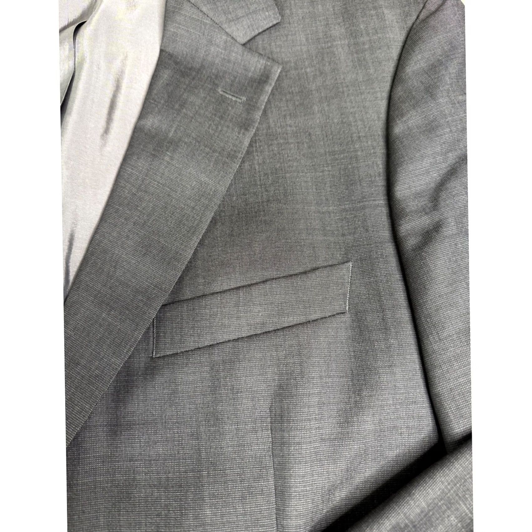 Hugo Boss Hugo Boss Gray Wool Blazer - Mens 46/L - Business Formal Jacket Size 46R - 4 Thumbnail