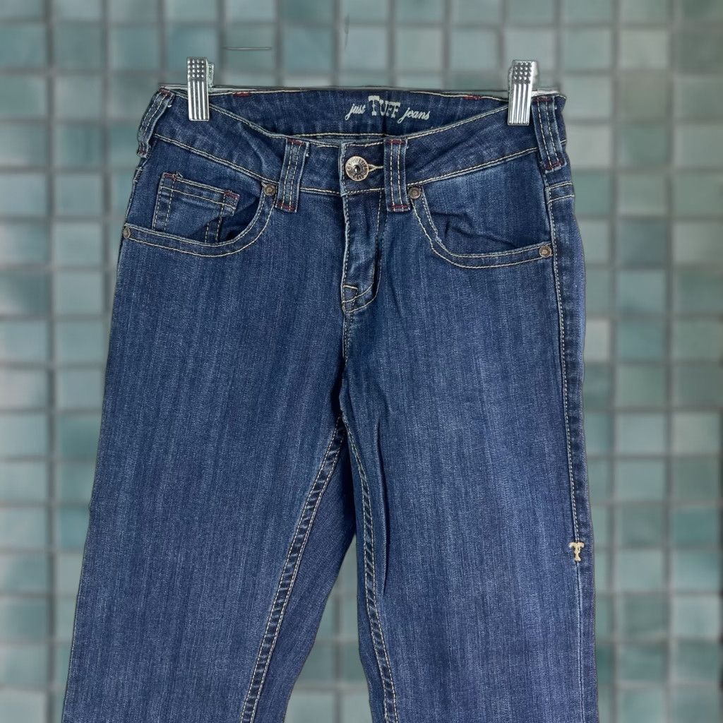 Vintage Cowgirl Tuff Jeans Women Women's Medium Wash Just Tuff 36 Tall W36 x L35 Bootcut Western Stretch 90s? Size 25" / US 0 / IT 36 - 1 Thumbnail