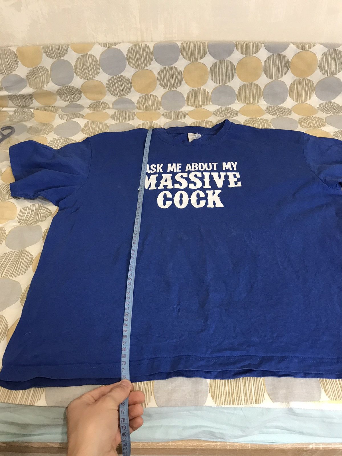 Vintage 🔥 Rare ASK ME ABOUT MY MASSIVE COCK Humor Rock Funny Shirt Size US XL / EU 56 / 4 - 10 Thumbnail