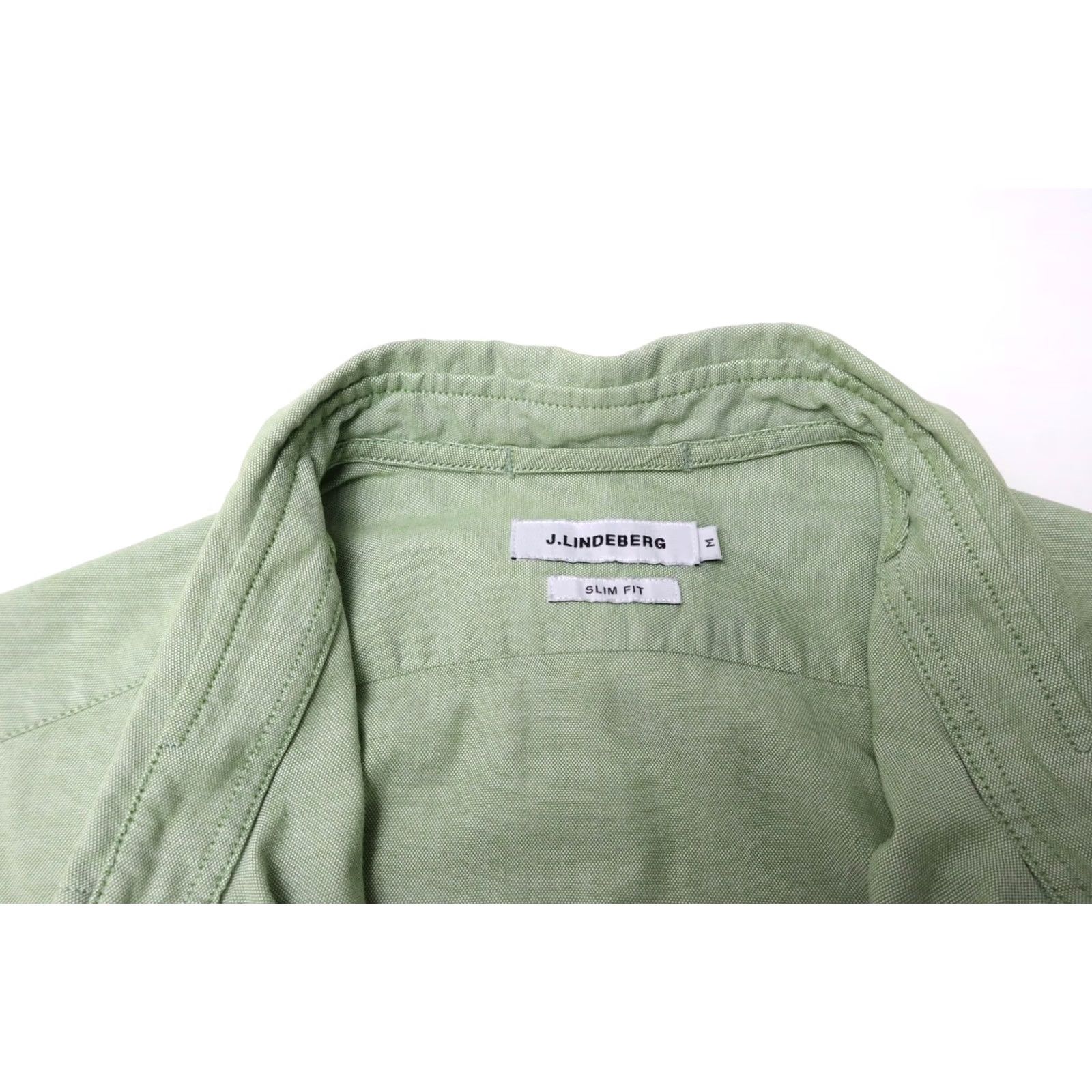 J.Lindeberg J.Lindeberg Dani BD-P-S Stretch Oxford Shirt Men's MEDIUM Green Button-Down Shirt Size US M / EU 48-50 / 2 - 7 Thumbnail