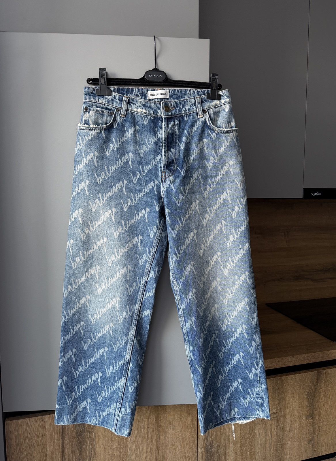 Balenciaga Balenciaga All-Over Signature Scribble-Print Baggy Jeans Size US 28 / EU 44 - 1 Thumbnail