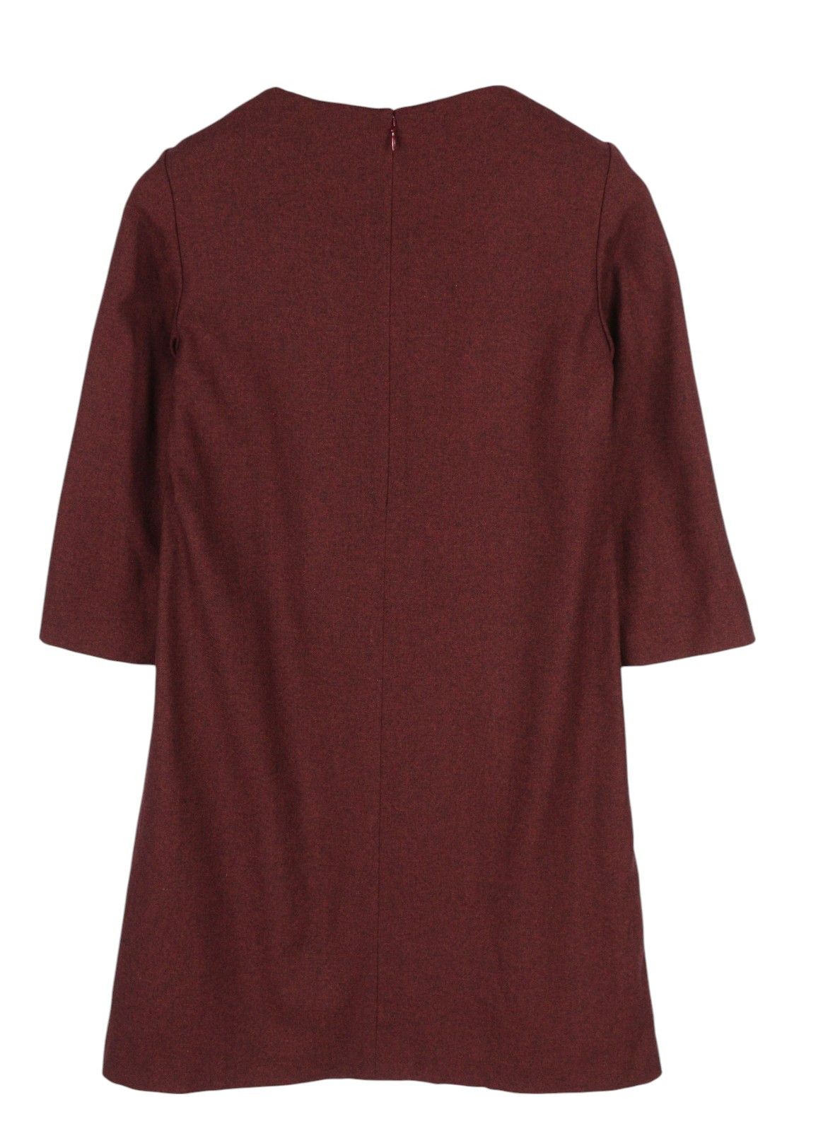 Gant WASHABLE STR WOOL EU36 Burgundy 3/4 Sleeve Dress 85199 Size S / US 4 / IT 40 - 2 Thumbnail