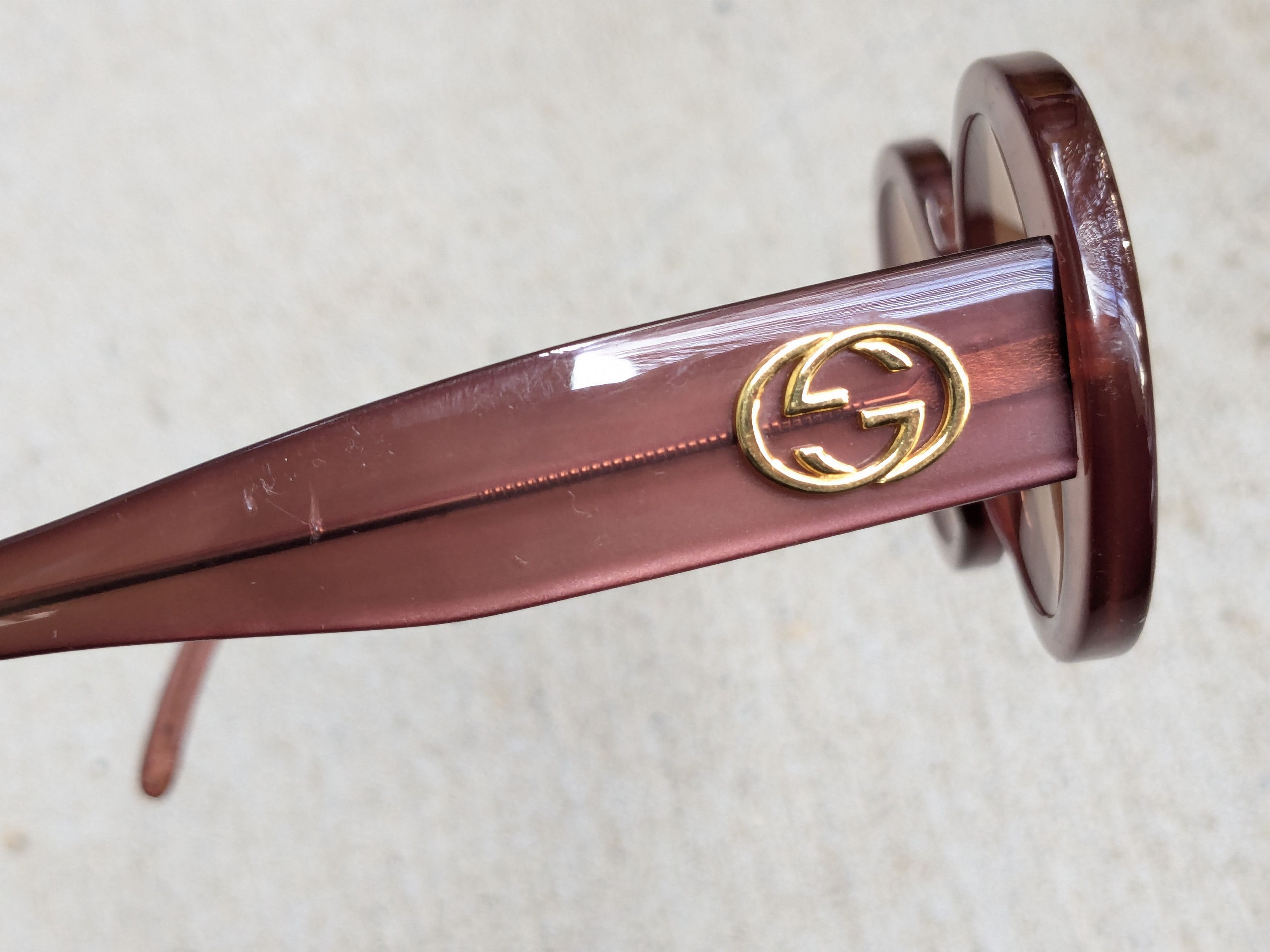 Gucci Gucci Sunglasses GG2410/S Pink Brown Round Womens Size ONE SIZE - 10 Thumbnail