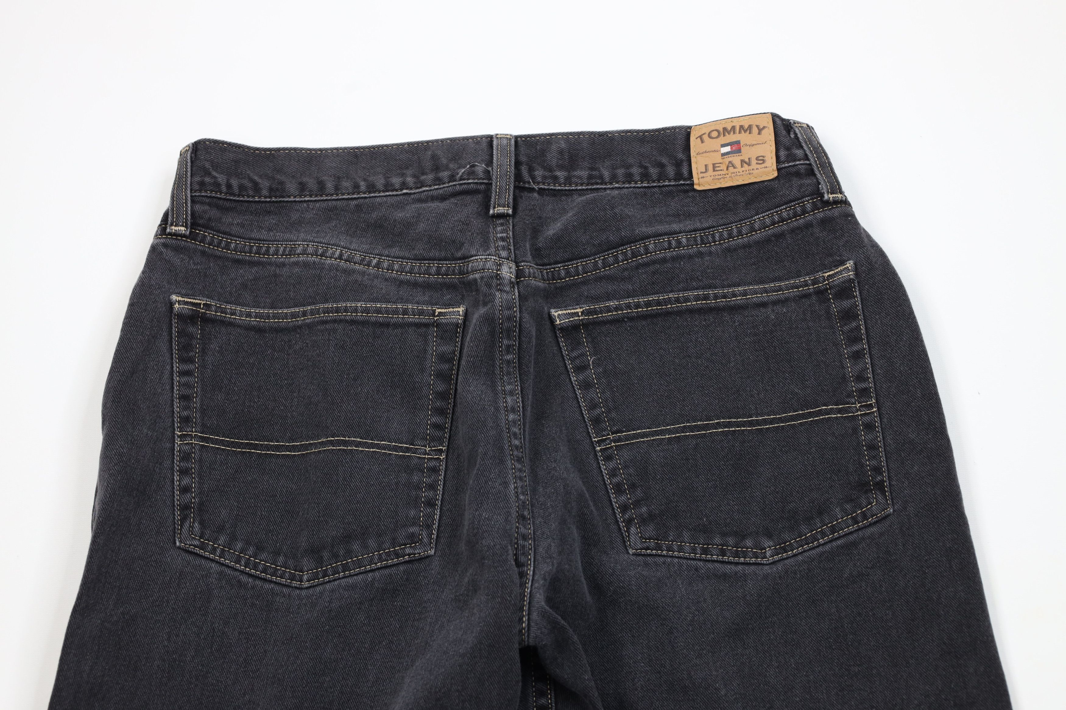 Tommy Hilfiger Vintage 90s Tommy Hilfiger Baggy Wide Leg Denim Jeans Black Size US 32 / EU 48 - 12 Thumbnail