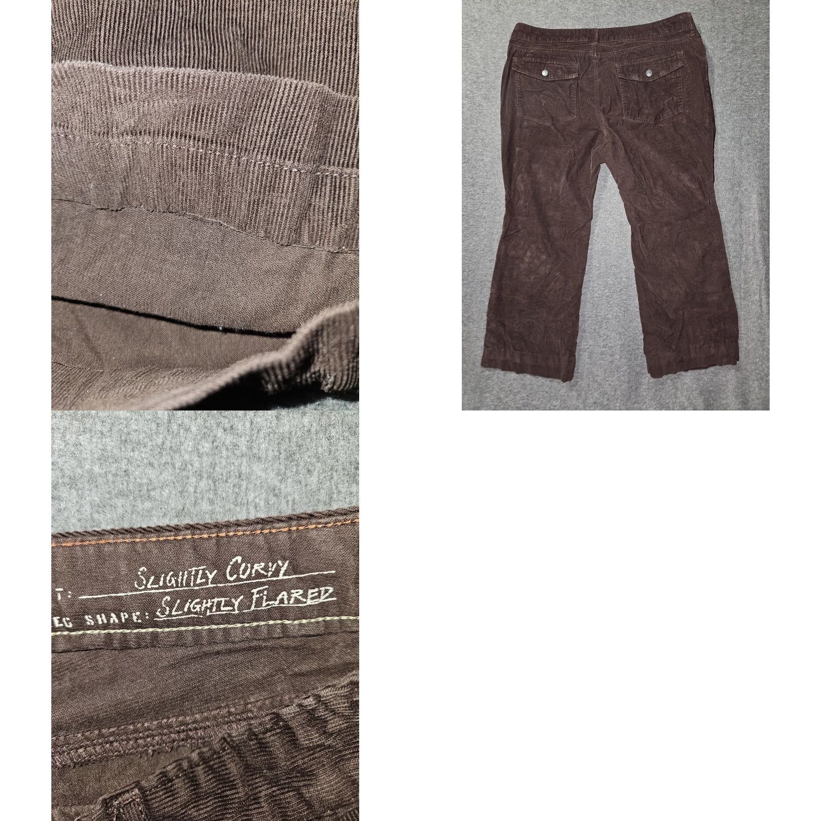 Eddie Bauer Eddie Bauer Pants Womens 18Petite Brown Corduroy Slightly Curvy Flared Knit? (Note: This line may be replaced with the final title below) Size 40" / US 18 - 8 Thumbnail