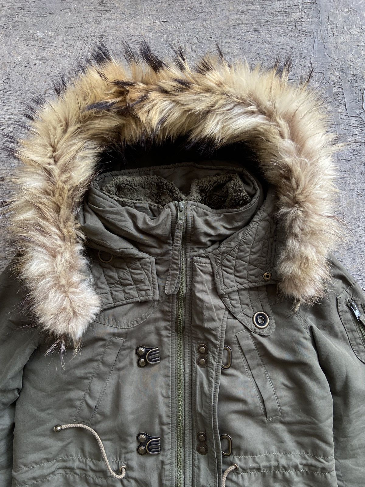 14th Addiction 2000s SLY - Vkei Style Thumbhole Racoon Fur Hoodie Jacket Size US M / EU 48-50 / 2 - 14 Thumbnail