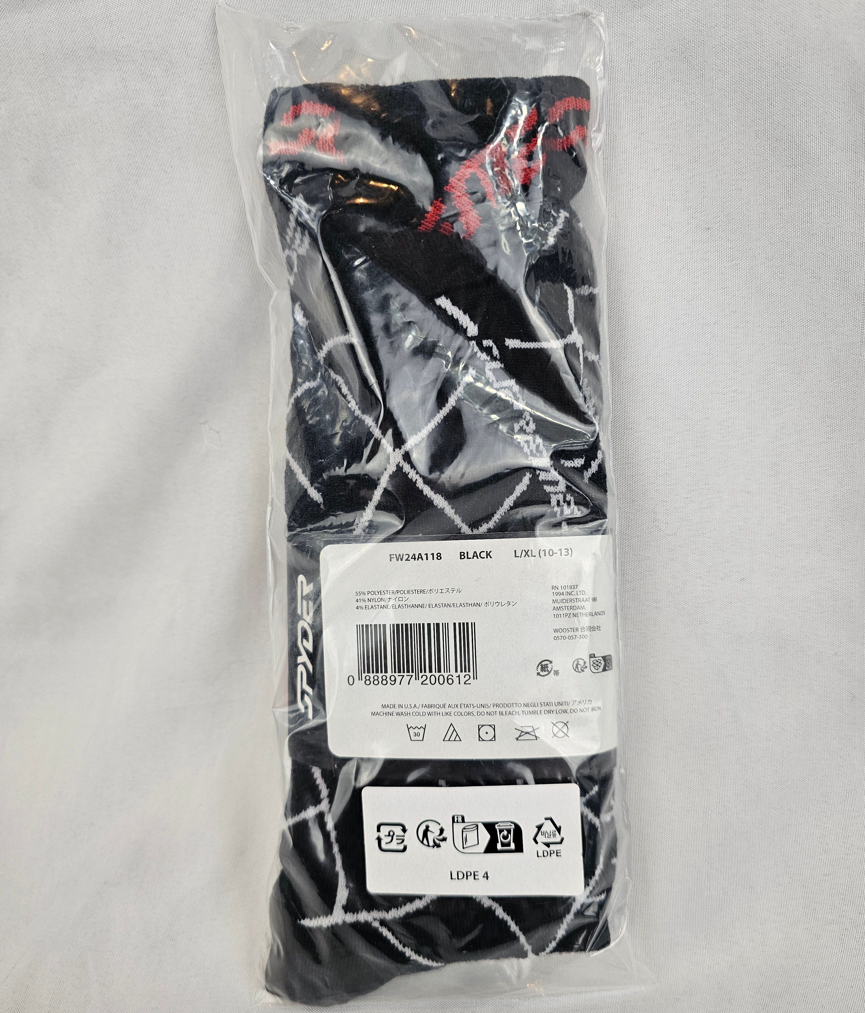 Spyder × Supreme Supreme x Spyder Crew Web Socks 1-Pack Black Size L/XL FW24 Size ONE SIZE - 2 Thumbnail