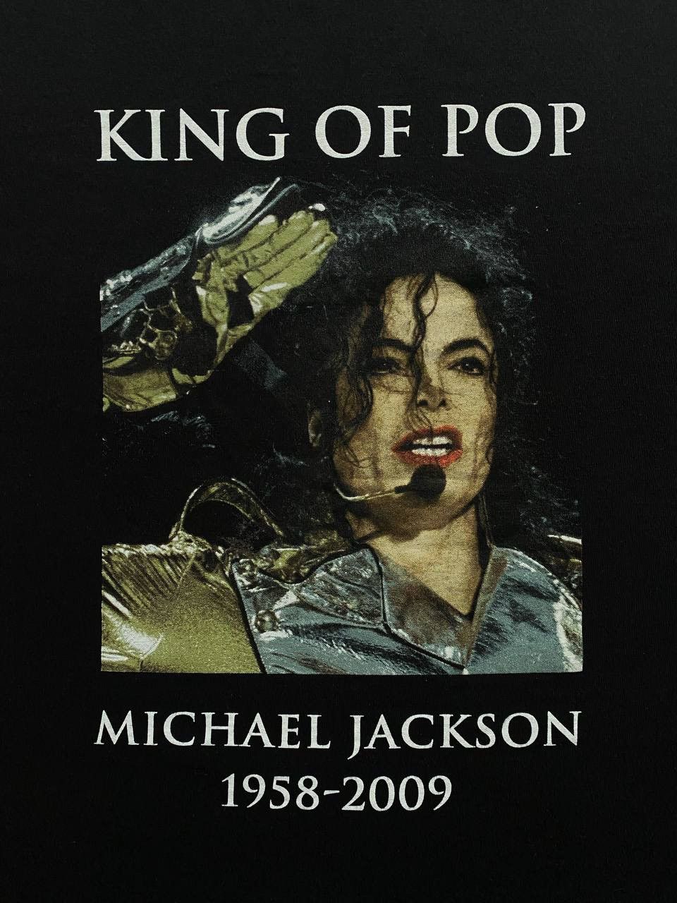 Vintage VINTAGE 00s MICHAEL JACKSON KING POP 1958-2009 MEMORIAL TEE Size US L / EU 52-54 / 3 - 4 Thumbnail