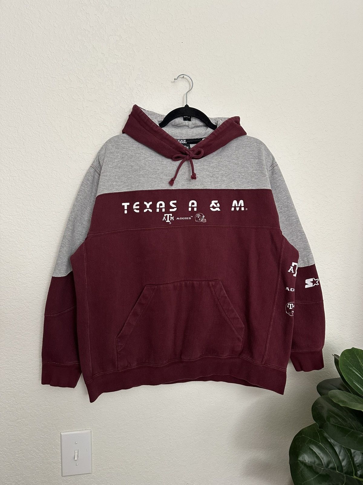 Starter × Vintage Vintage Texas A&M Aggies Starter Hoodie Men’s L Maroon Gray Size US L / EU 52-54 / 3 - 2 Thumbnail