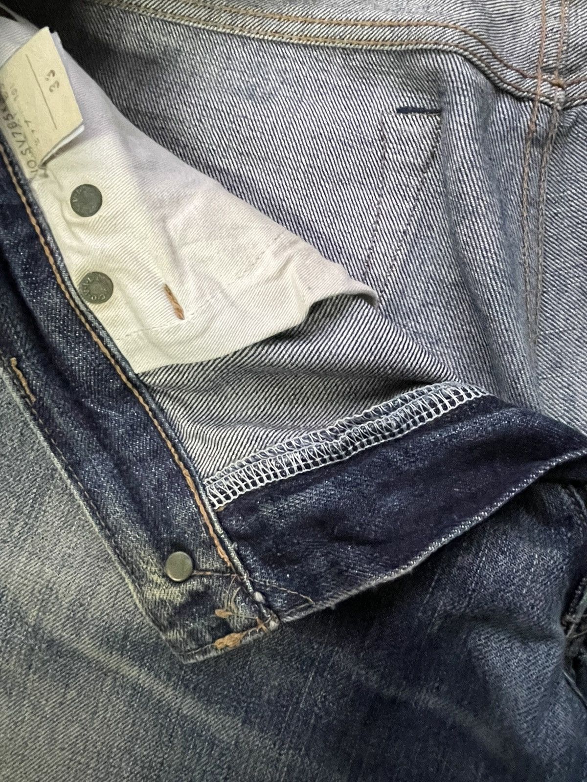Japanese Brand × Vintage Vintage Blue Way Selvedge Distresed Denim Size US 33 - 23 Thumbnail