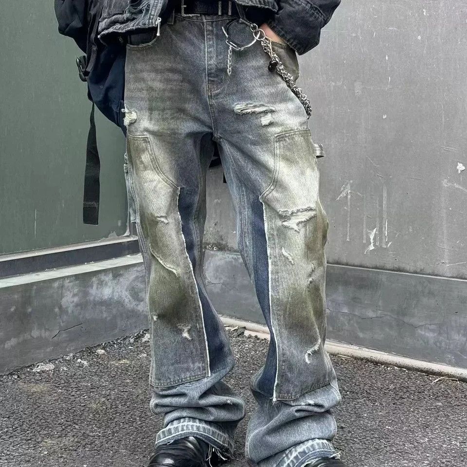 Vintage Dirty Double Knee Cargo jeans Size US 31 - 1 Thumbnail