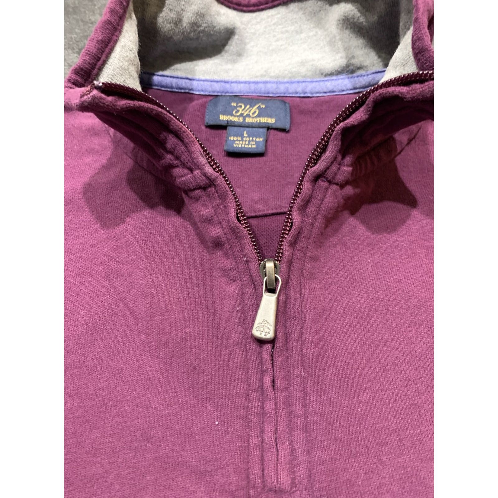 Brooks Brothers BROOKS BROTHERS 346 Fleece Pullover 1/4 Zip Neck Activewear Men Size L Maroon Size US L / EU 52-54 / 3 - 5 Thumbnail