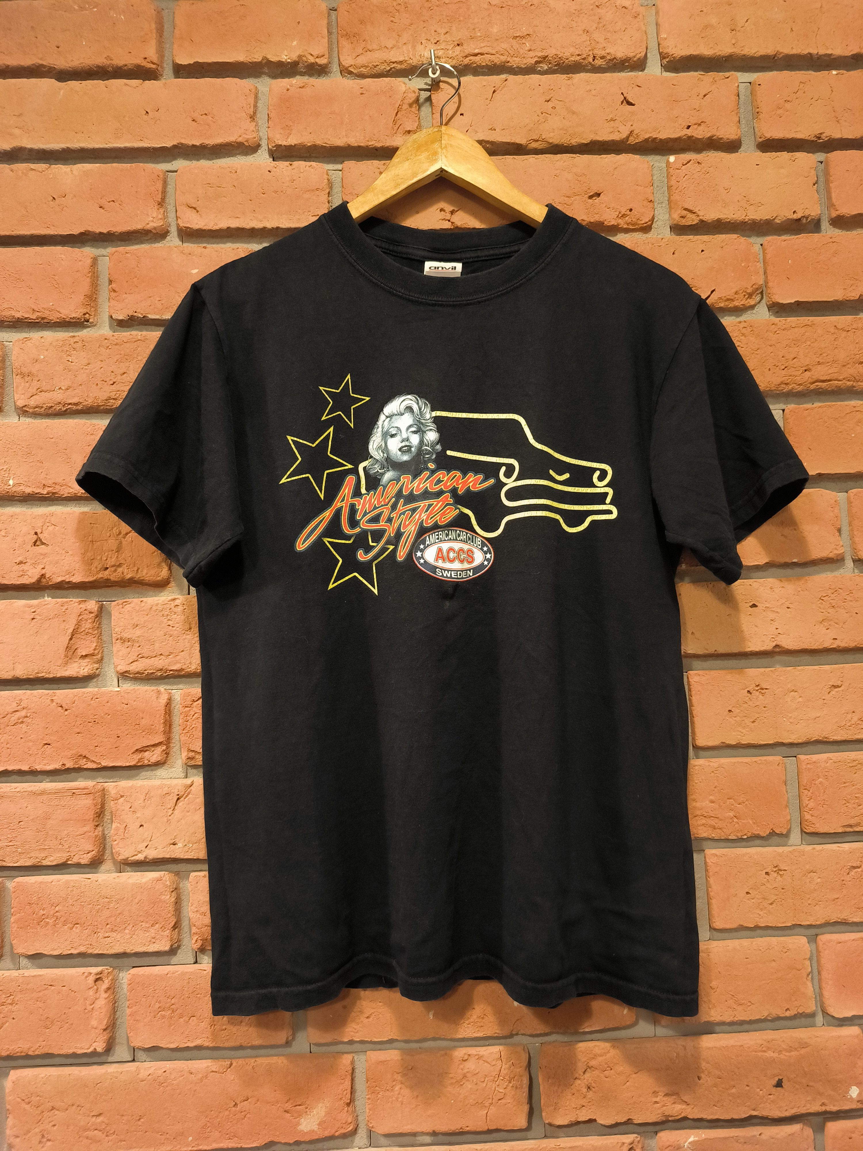 Anvil × Vintage American Style Car Club Sweden ACCS T-Shirt Vintage Print Size US M / EU 48-50 / 2 - 2 Thumbnail