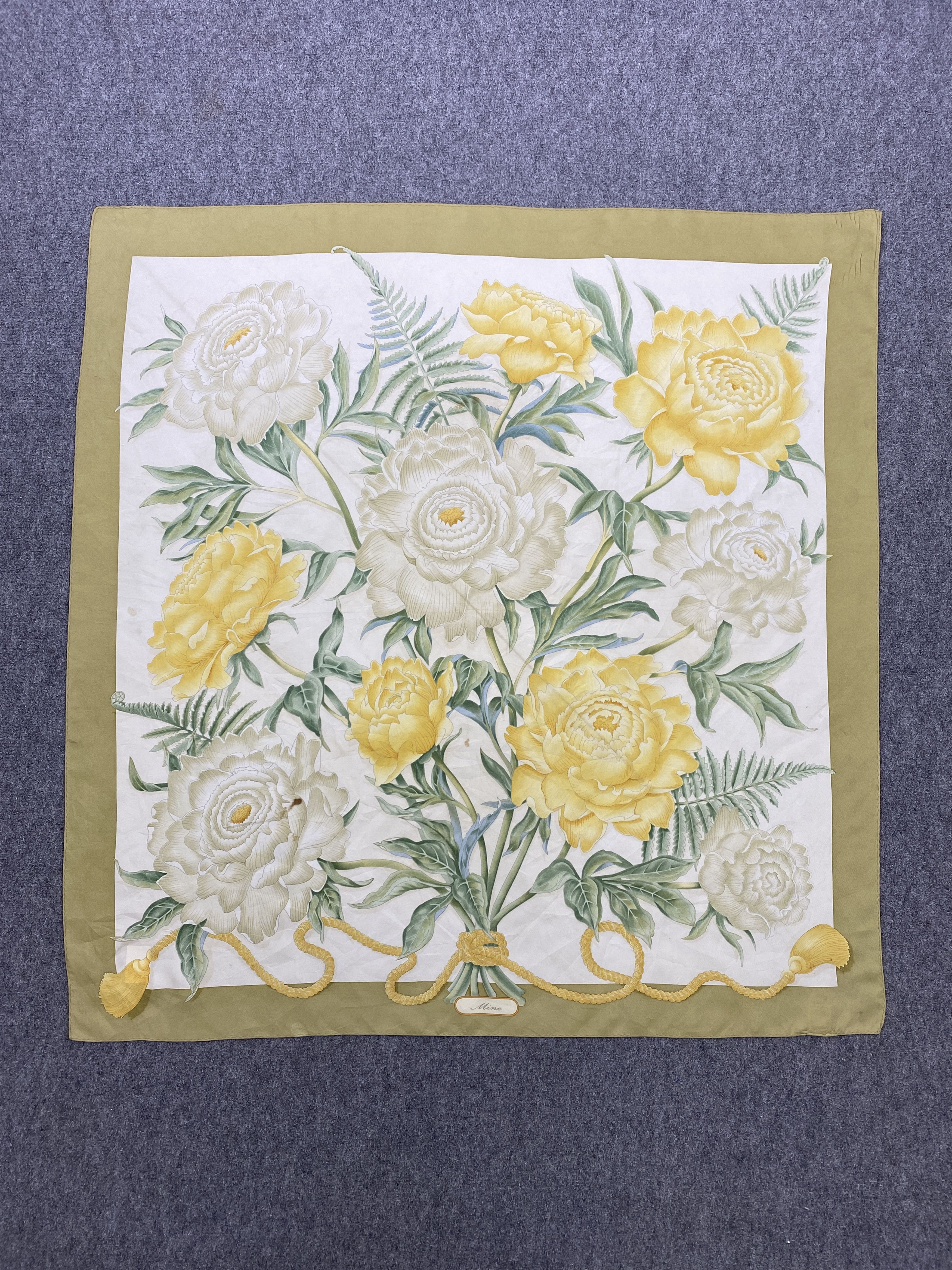 Japanese Brand Vintage Japanese Brand Floral Silk Scarf SN0100 Size ONE SIZE - 3 Thumbnail