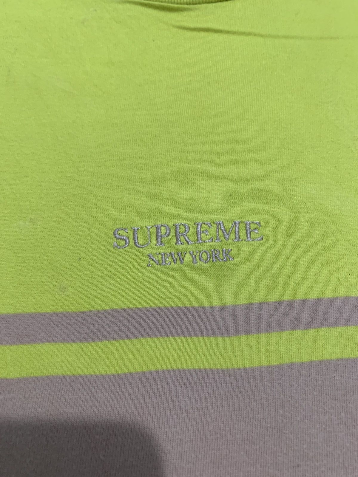 Supreme Supreme stripe tee dark yellow tshirt Size US M / EU 48-50 / 2 - 2 Thumbnail