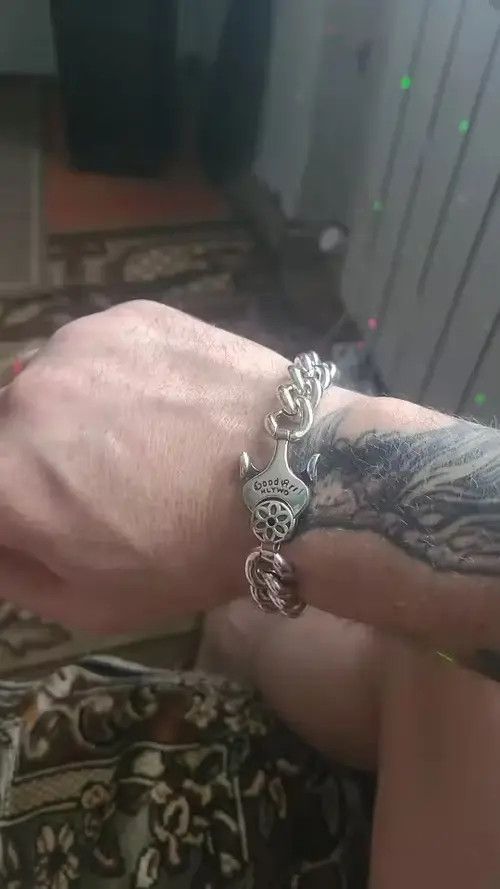 Other Art Cherry Blossom Cuban Chain Bracelet Size ONE SIZE - 2 Thumbnail