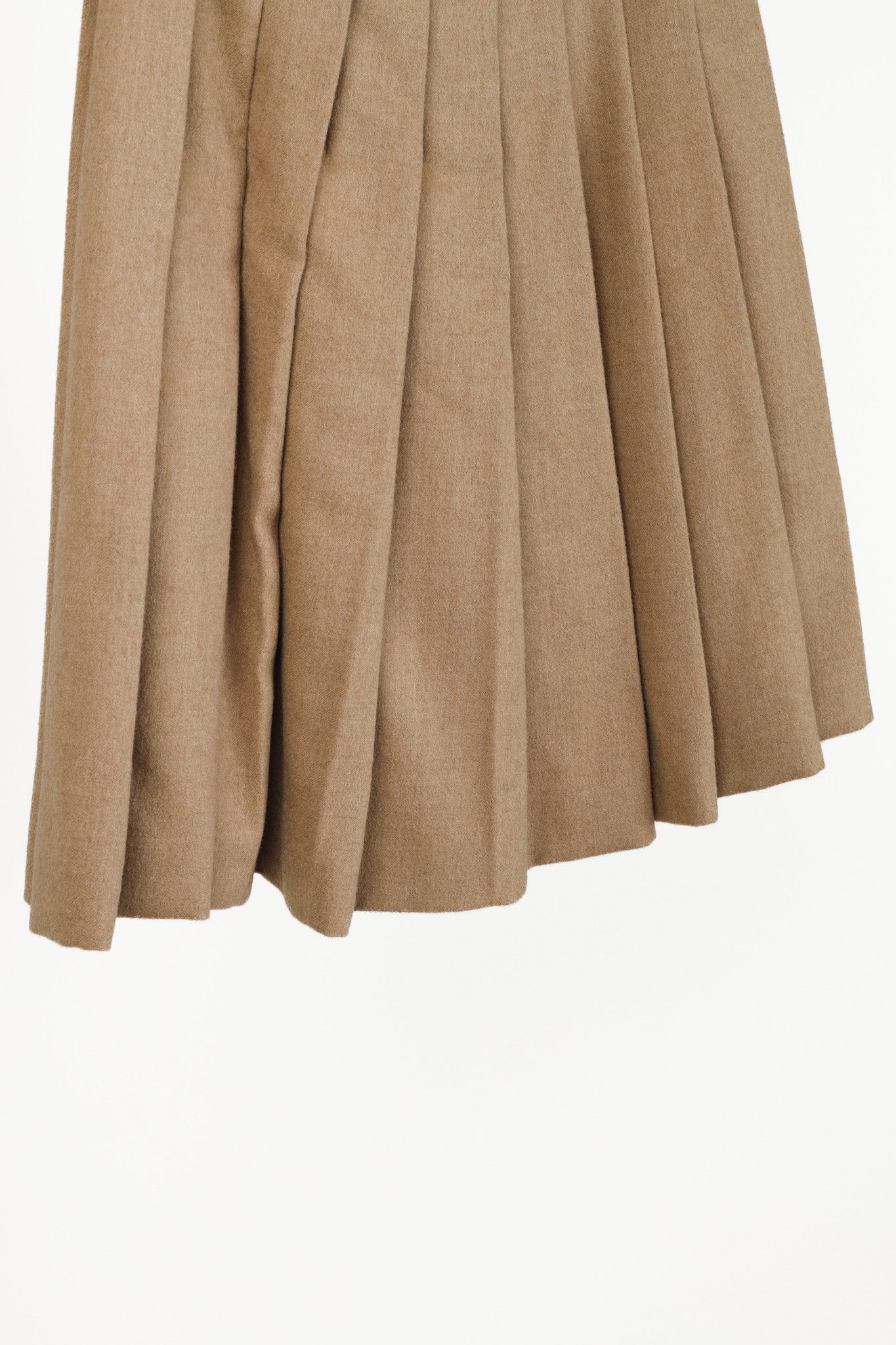 Miu Miu Miu Miu 2007 Tan Wool Pleated Skirt Miu Miu Size 26" / US 2 / IT 38 - 6 Thumbnail