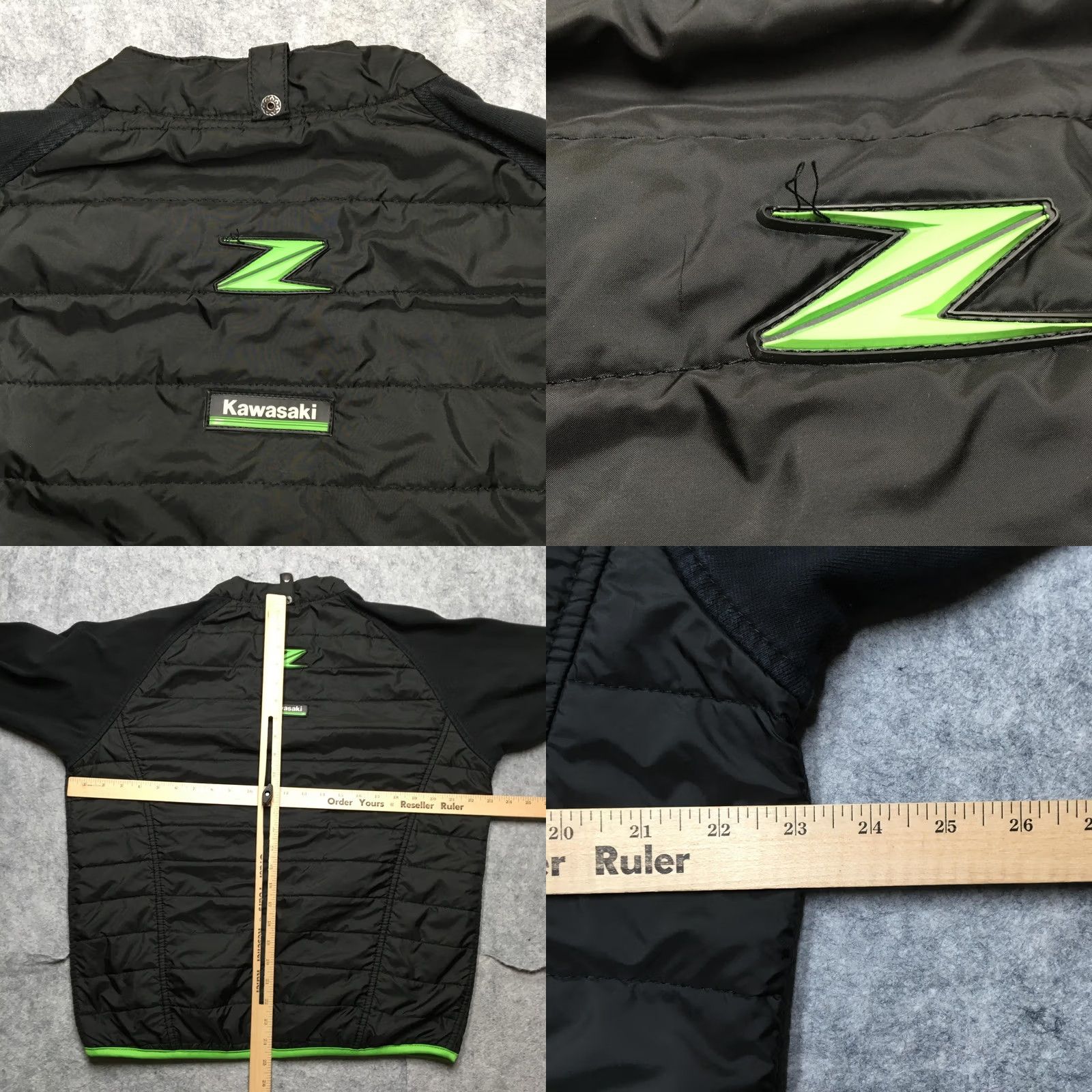 Vintage Kawasaki Jacket Mens M Black Green Quilted Liner Only Motorcycle Zip Z Size US M / EU 48-50 / 2 - 8 Thumbnail