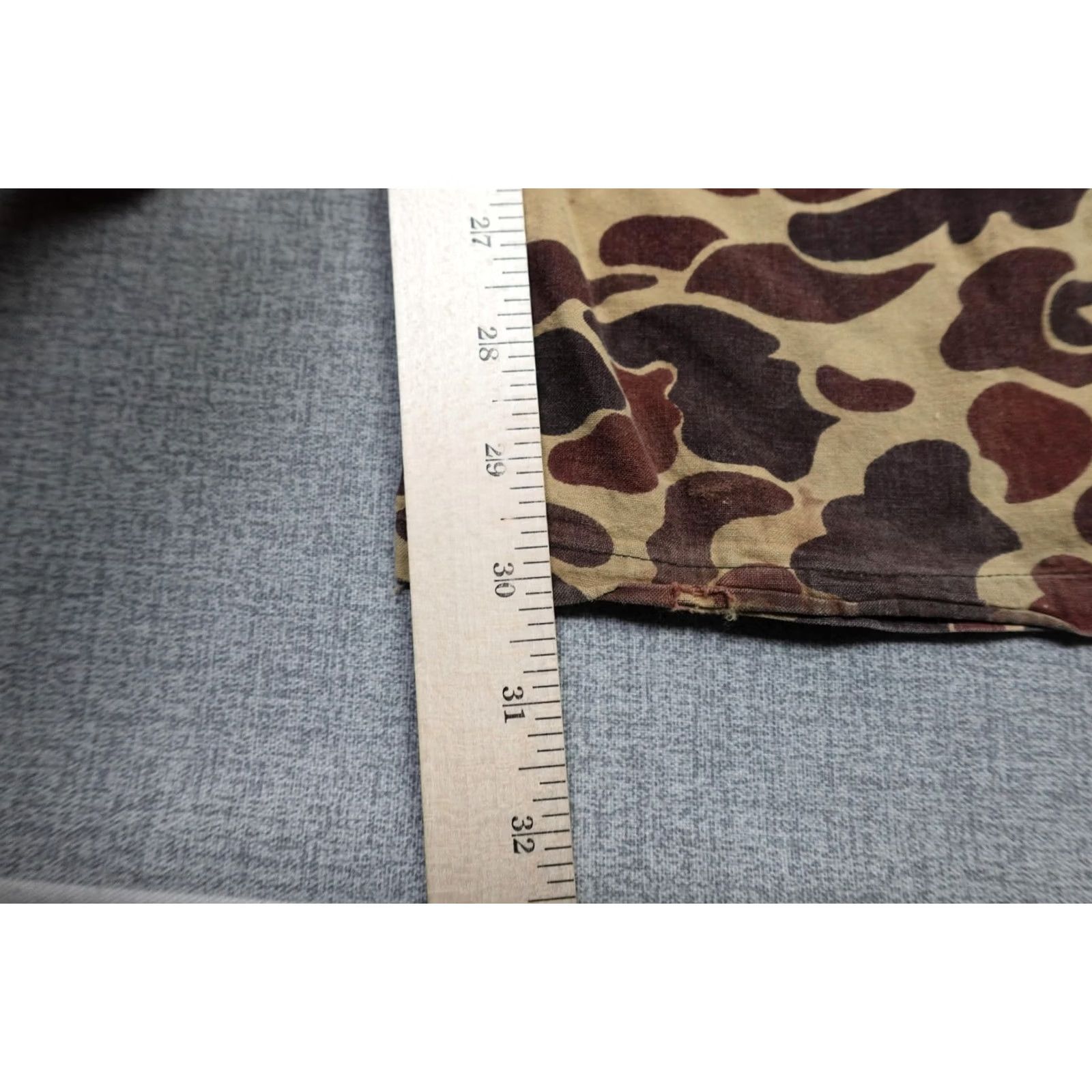 AMO Vintage Camo Pants Mens 38x30 Canvas Hunting Army Casual Regular Front Zip Trousers 5-Pocket Accessories Boys Mens Womens Size US 30 / EU 46 - 4 Thumbnail