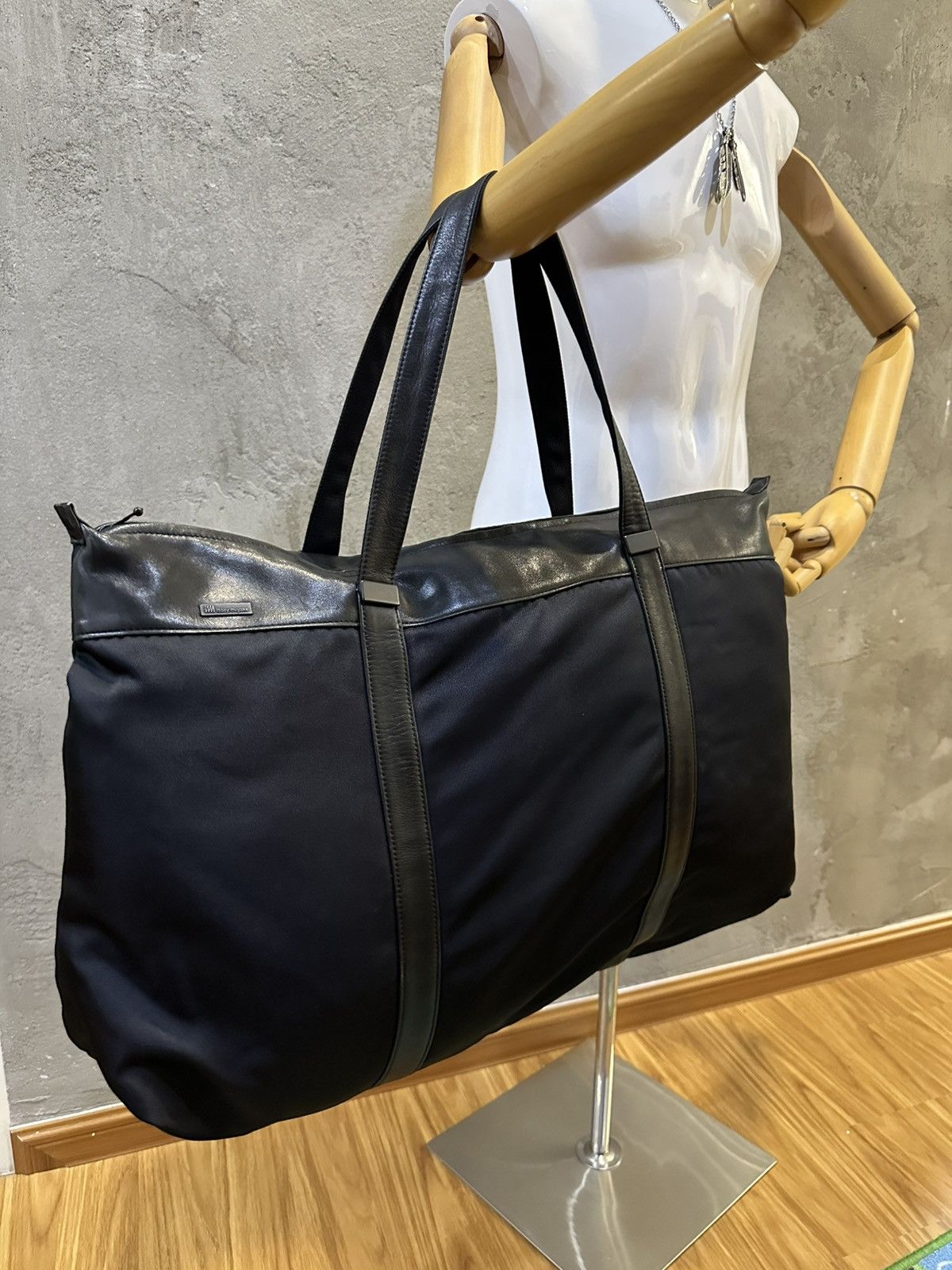 Issey Miyake Issey Miyake IM Studio Leather & Nylon Travel Bag (Big Size) Size ONE SIZE - 2 Thumbnail