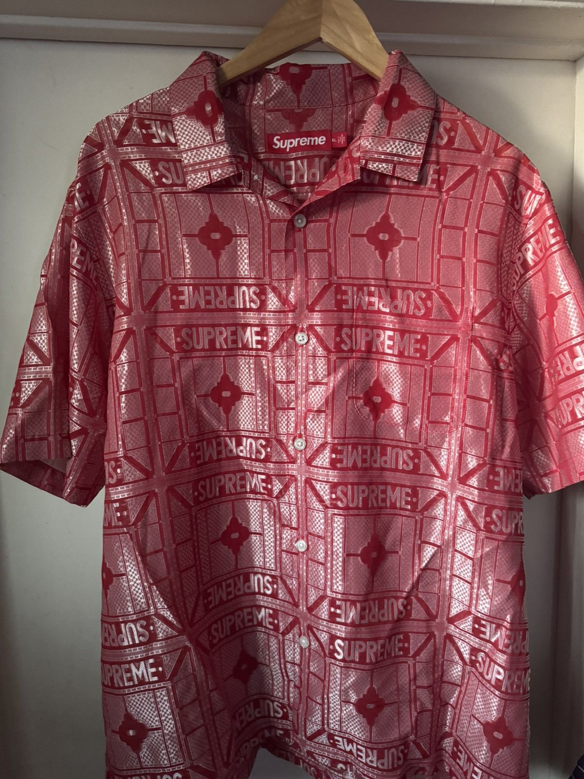 Supreme Supreme Trays Jacquard S/S Shirt Size US XL / EU 56 / 4 - 2 Thumbnail