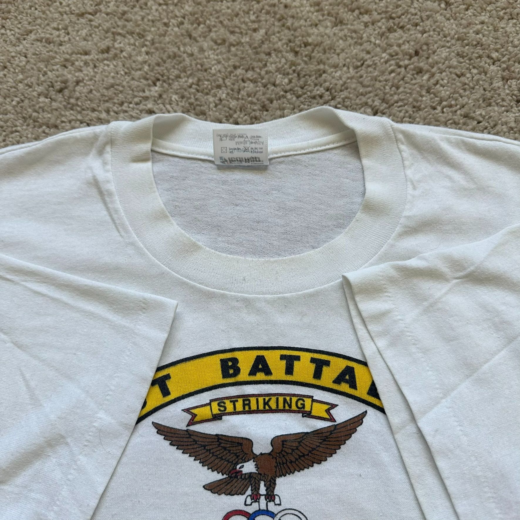 Vintage Vintage USMC Marine Corps T-Shirt 1/9 1st Battalion 9th Mari Size US XL / EU 56 / 4 - 3 Thumbnail