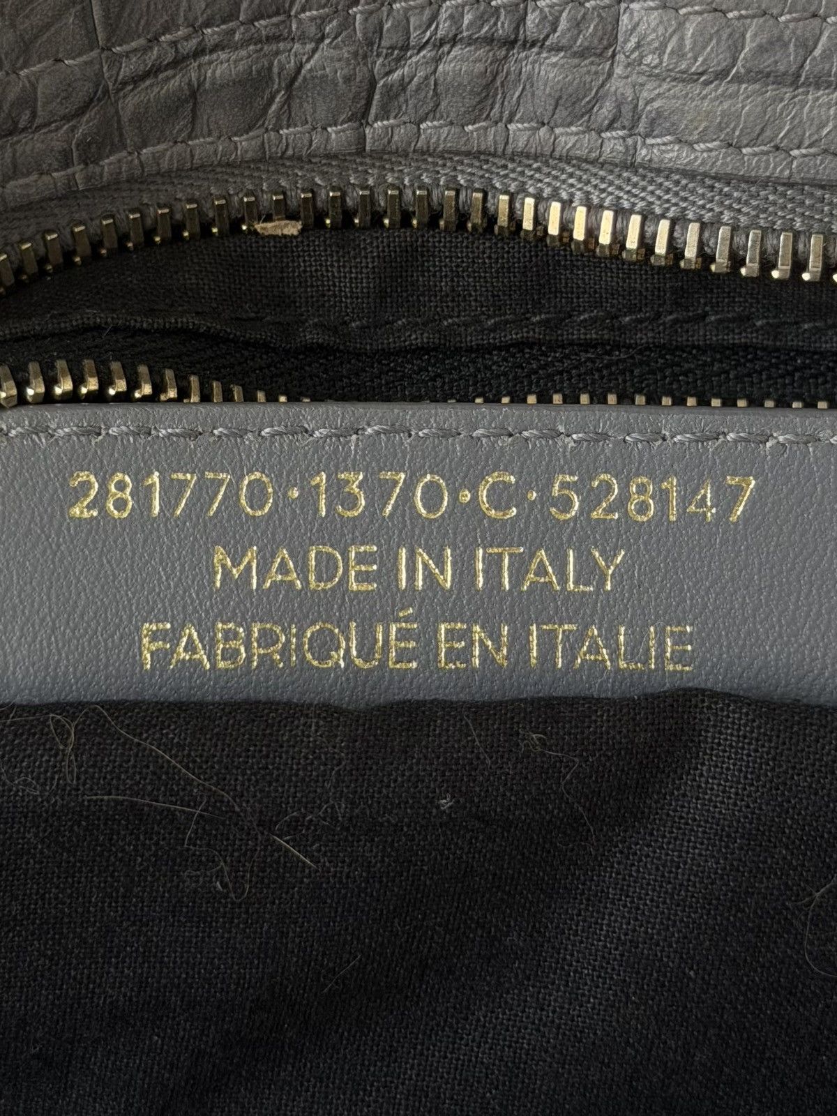 Balenciaga 2000’s Balenciaga Gray Crocodile Giant 12 Gold Hardware City Size ONE SIZE - 12 Thumbnail