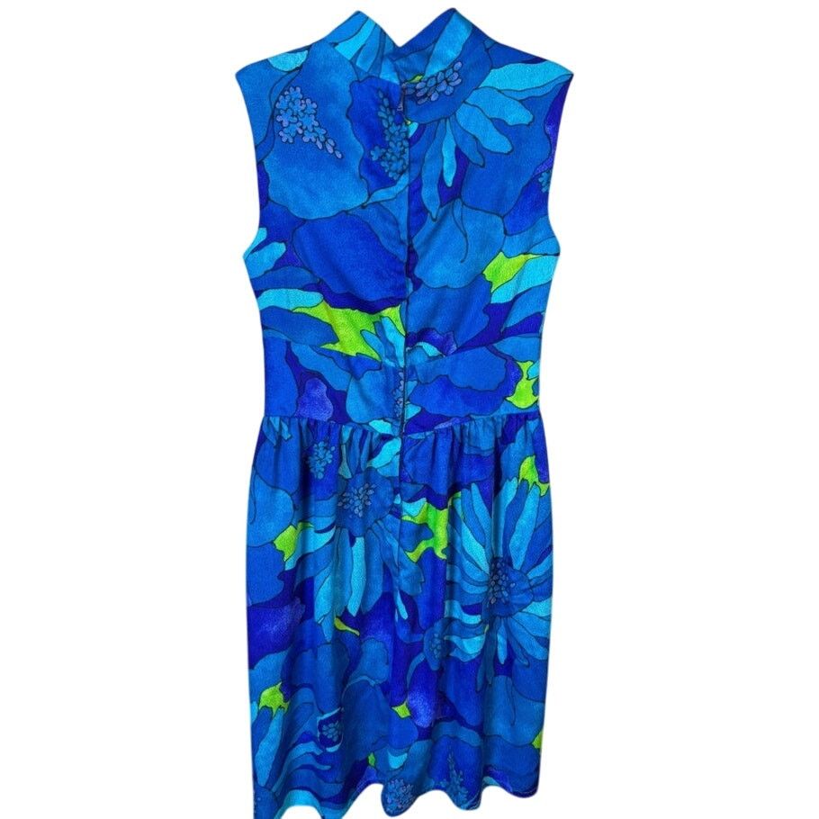 Hilo Hattie Vintage 60’s Hilo Hattie Blue Floral Hawaiian Dress XS Small Size XS / US 0-2 / IT 36-38 - 2 Thumbnail