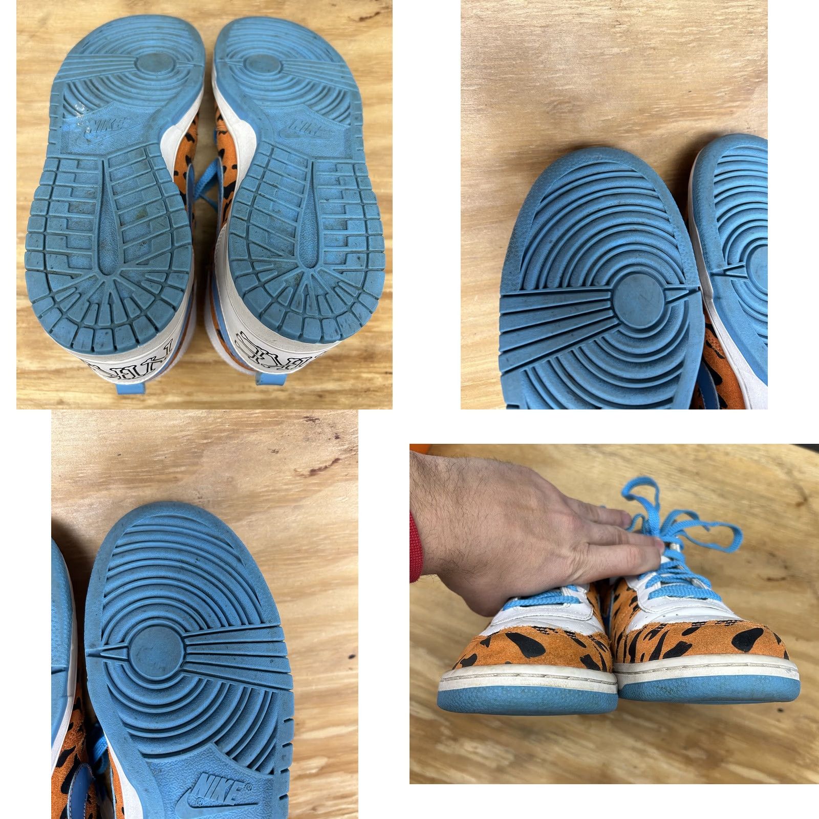 Nike VINTAGE Nike Big Nike High QK Fred Flintstone Sneakers Men 9.5 White 2009 Size US 9 / EU 42 - 10 Thumbnail