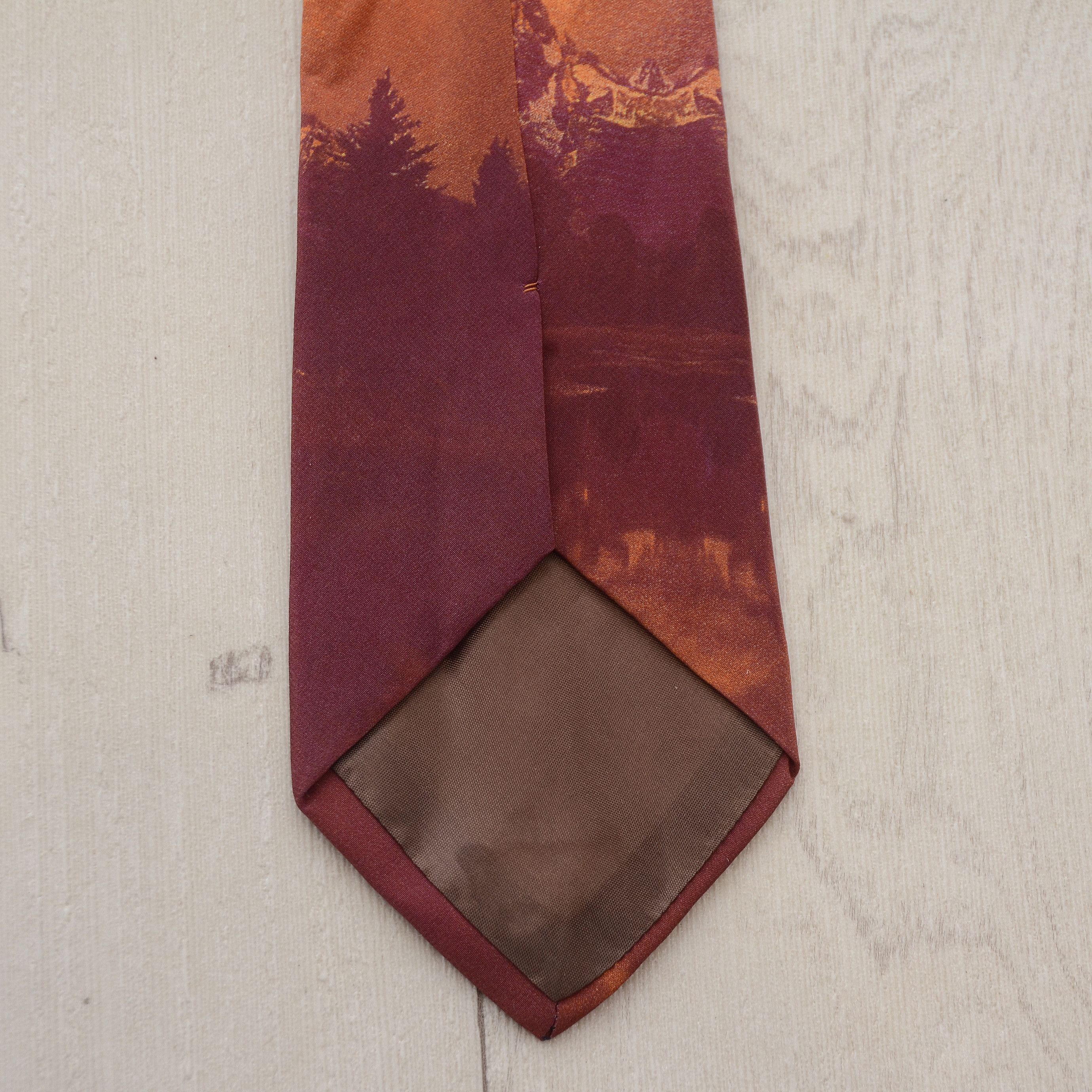 Vintage Vintage Rian Rucci Abstract Art Silk Tie Printed Mountain Size ONE SIZE - 15 Thumbnail