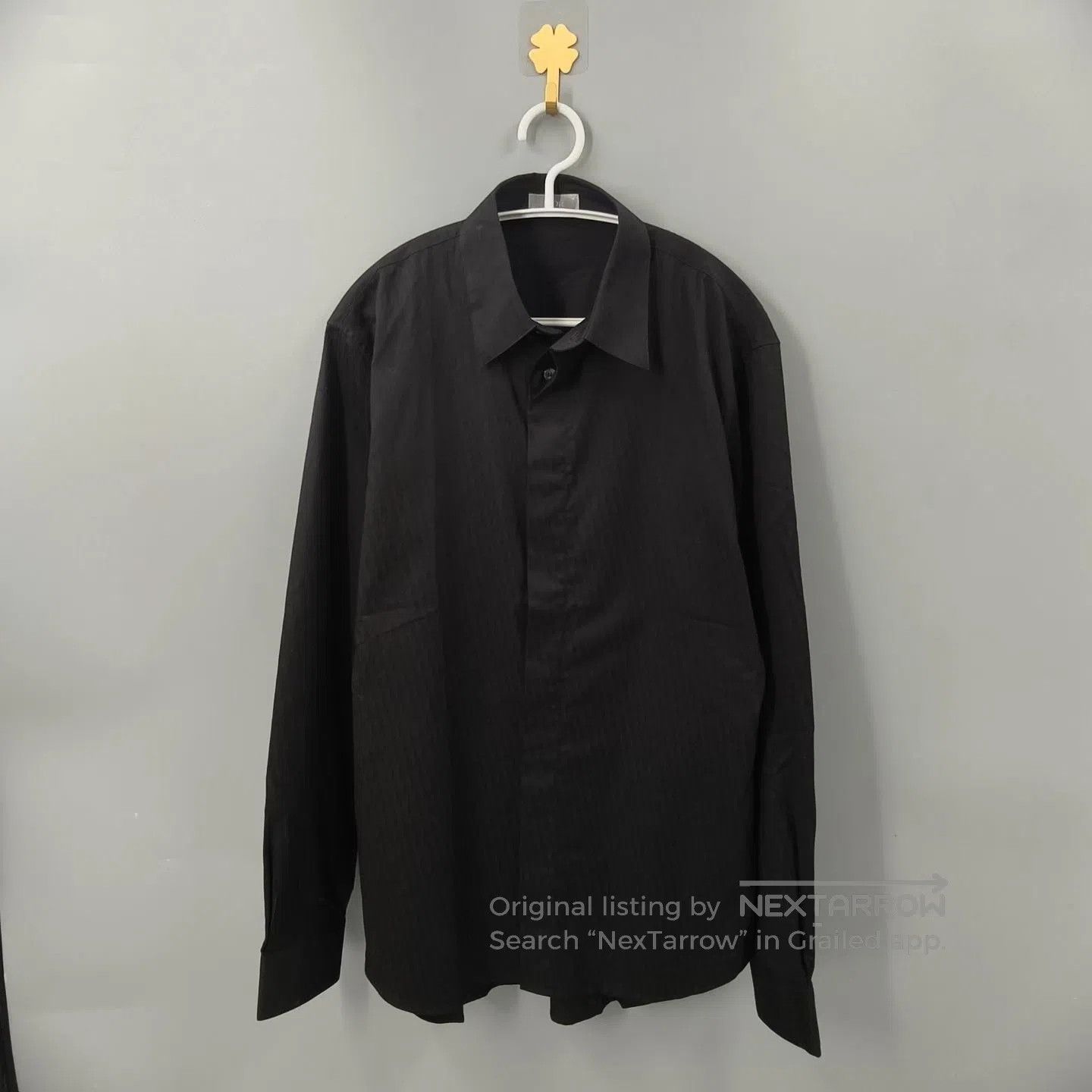 Dior Dior Black Tone-on-Tone All-Over Logo Print Shirt| Size US XXS / EU 40 - 1 Thumbnail
