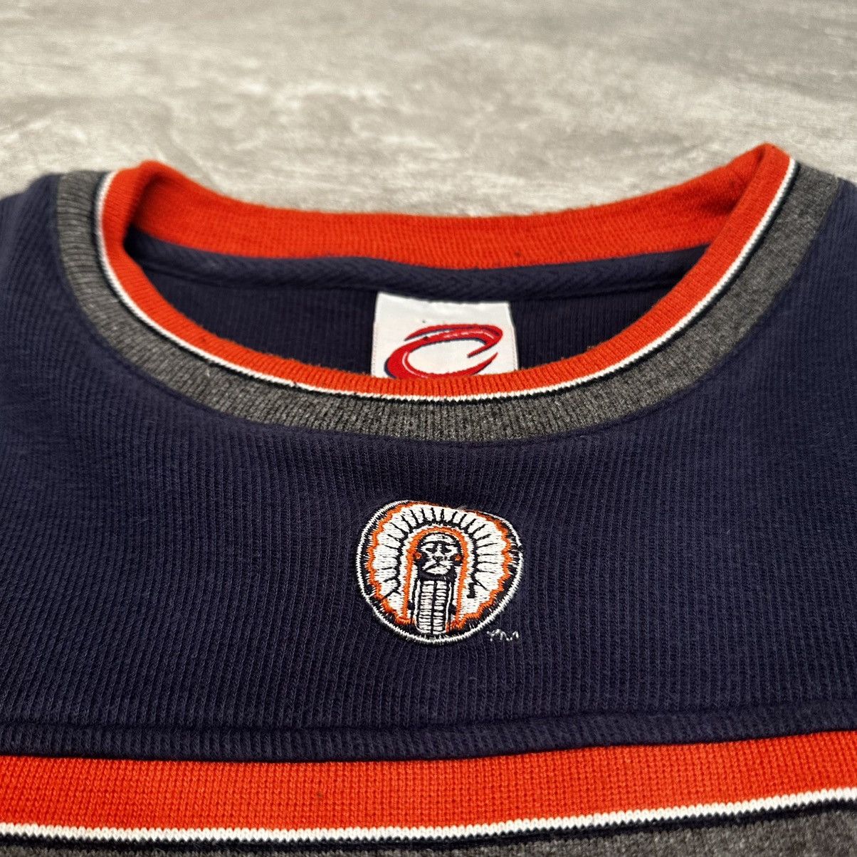 NCAA × Vintage Vintage Y2K Illinois Fighting Illini Knit Striped Sweater Size US XL / EU 56 / 4 - 2 Thumbnail