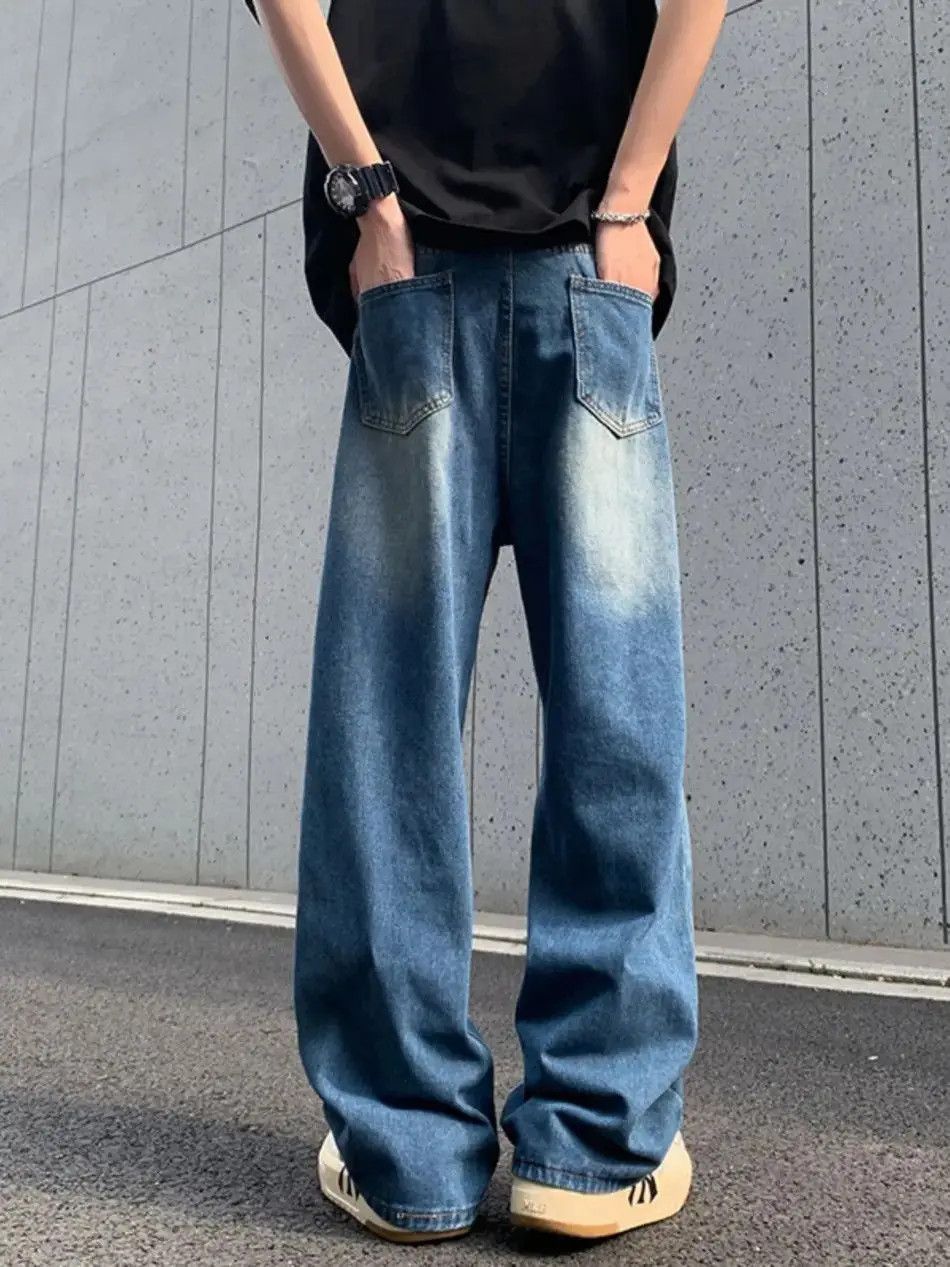 Japanese Brand Retro micro flared straight leg jeans Size US 32 / EU 48 - 2 Thumbnail