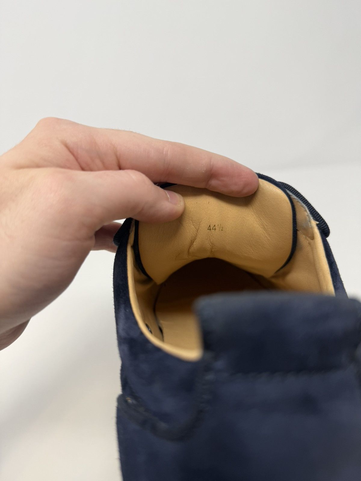 Christian Louboutin Christian Louboutin Louis Junior Spike Sneaker Navy Suede Size US 11.5 / EU 44-45 - 7 Thumbnail