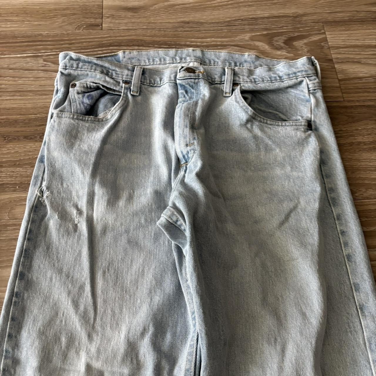 Japanese Brand Crazy Vintage Y2K/2000s Light Wash Custom Denim Jeans! 34x30 Size US 34 / EU 50 - 5 Thumbnail