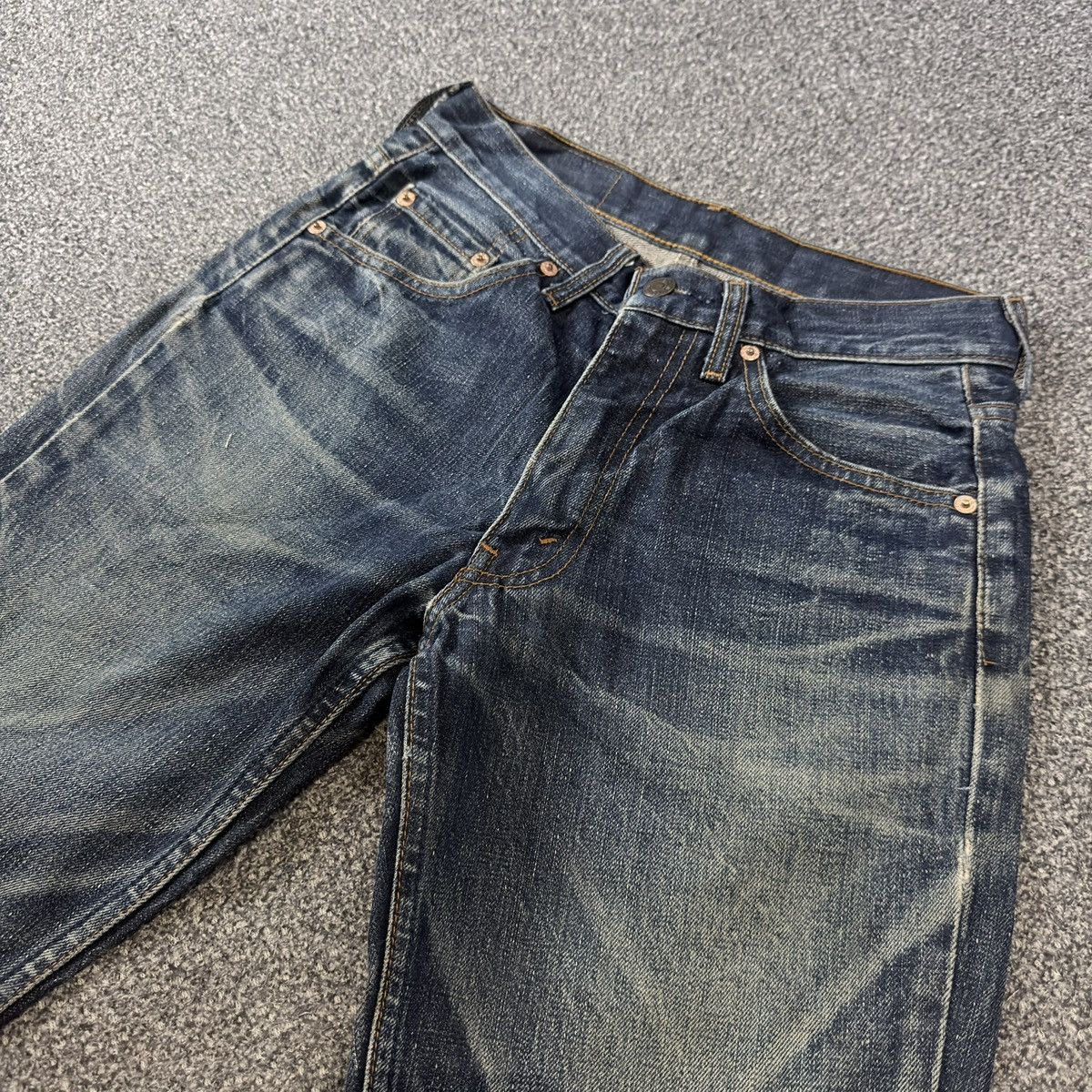 If Six Was Nine Flared Vintage 90s Levis 517 Bootcut Whisker Destroyed Denim Size US 28 / EU 44 - 3 Thumbnail