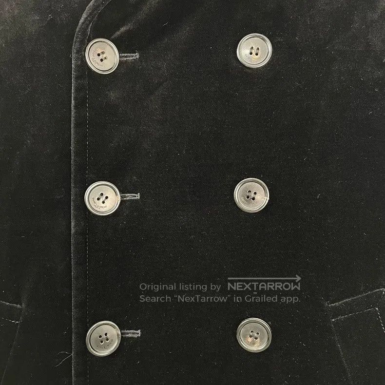 Saint Laurent Paris Saint Laurent Paris Black Velvet Waterfall Button Fur Coat Size US M / EU 48-50 / 2 - 6 Thumbnail