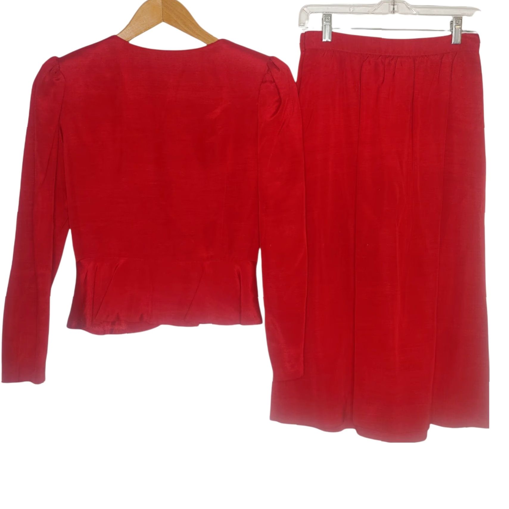 Vintage VINTAGE Lanz Outfit Set Women's 2-Piece Formal Red Bow Skirt & Top 8 Adult Size M / US 6-8 / IT 42-44 - 2 Thumbnail