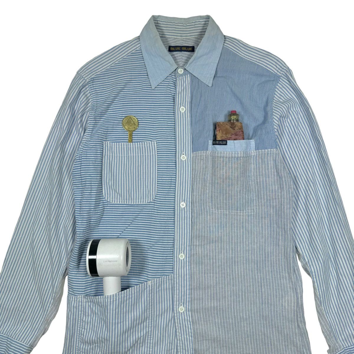 Blue Blue Japan Blue Blue Japan Striped 3 Pocket Shirt Size US M / EU 48-50 / 2 - 2 Thumbnail