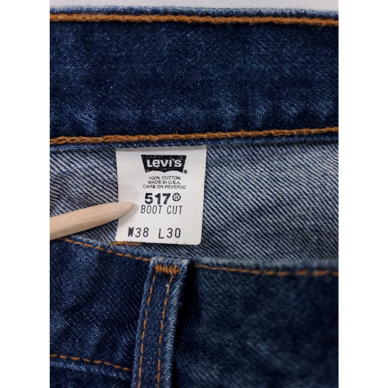 Levi's VINTAGE Levi's 517 Boot Cut Jeans Blue Mens 38x30 90s VTG Jeans Men Bootcut Blue 90s Levi's Mens 38 30 Size US 38 / EU 54 - 2 Thumbnail