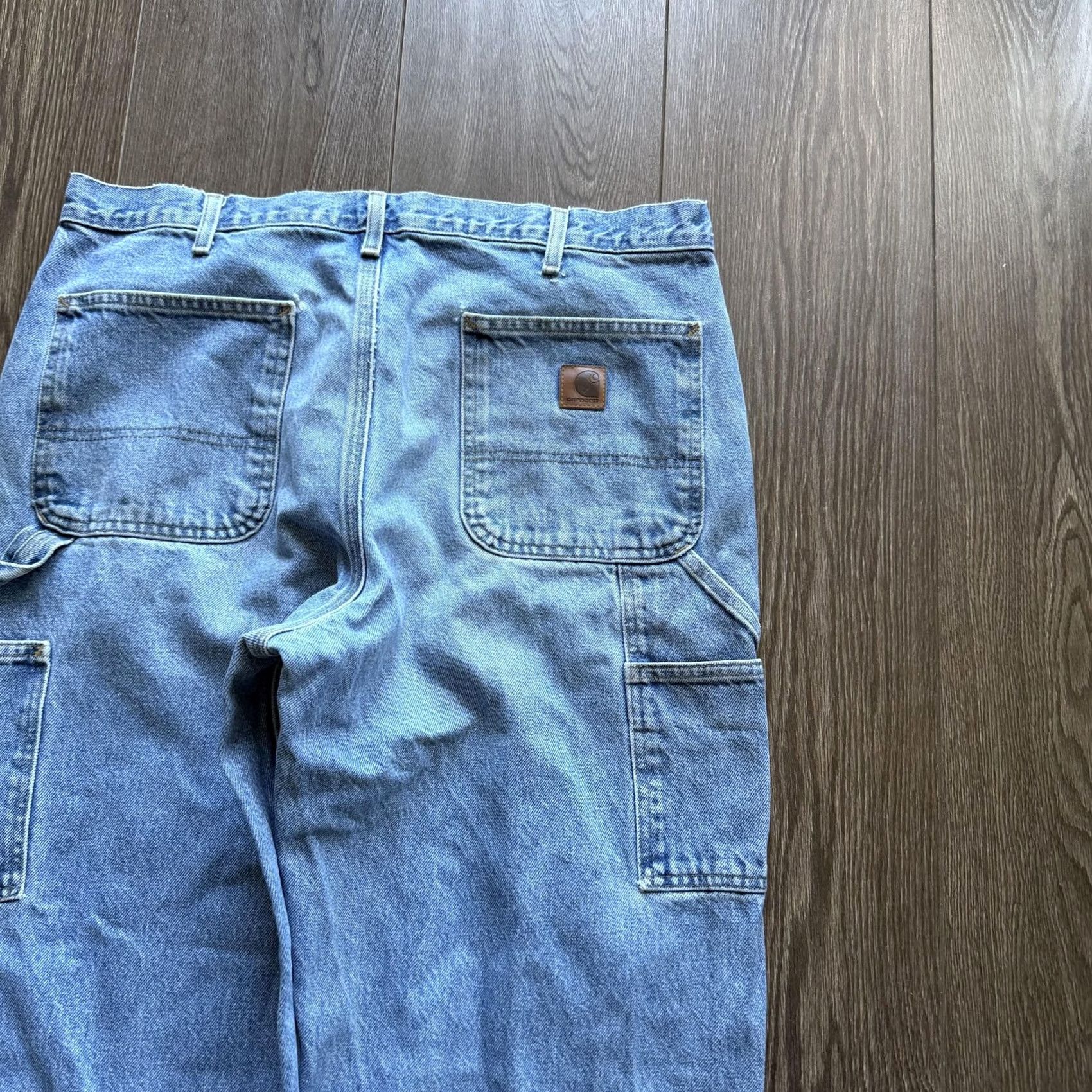 Carhartt VINTAGE Carhartt Jeans Mens 36x32 Blue Carpenter Baggy Denim Workwear Distressed Size US 36 / EU 52 - 3 Thumbnail