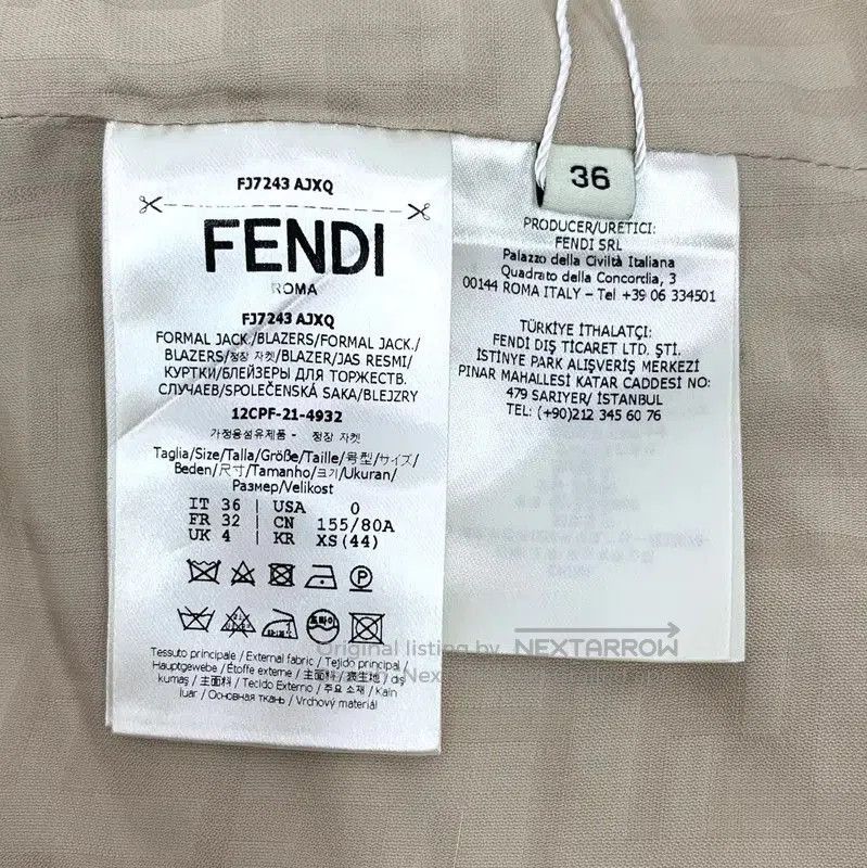 Fendi Fendi Beige XS Women's Jacket with Unique Design . Size XS / US 0-2 / IT 36-38 - 6 Thumbnail